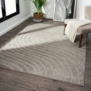 Luxe Weavers Modern Geometric Wave Area Rug. Stain Resistant Carpet