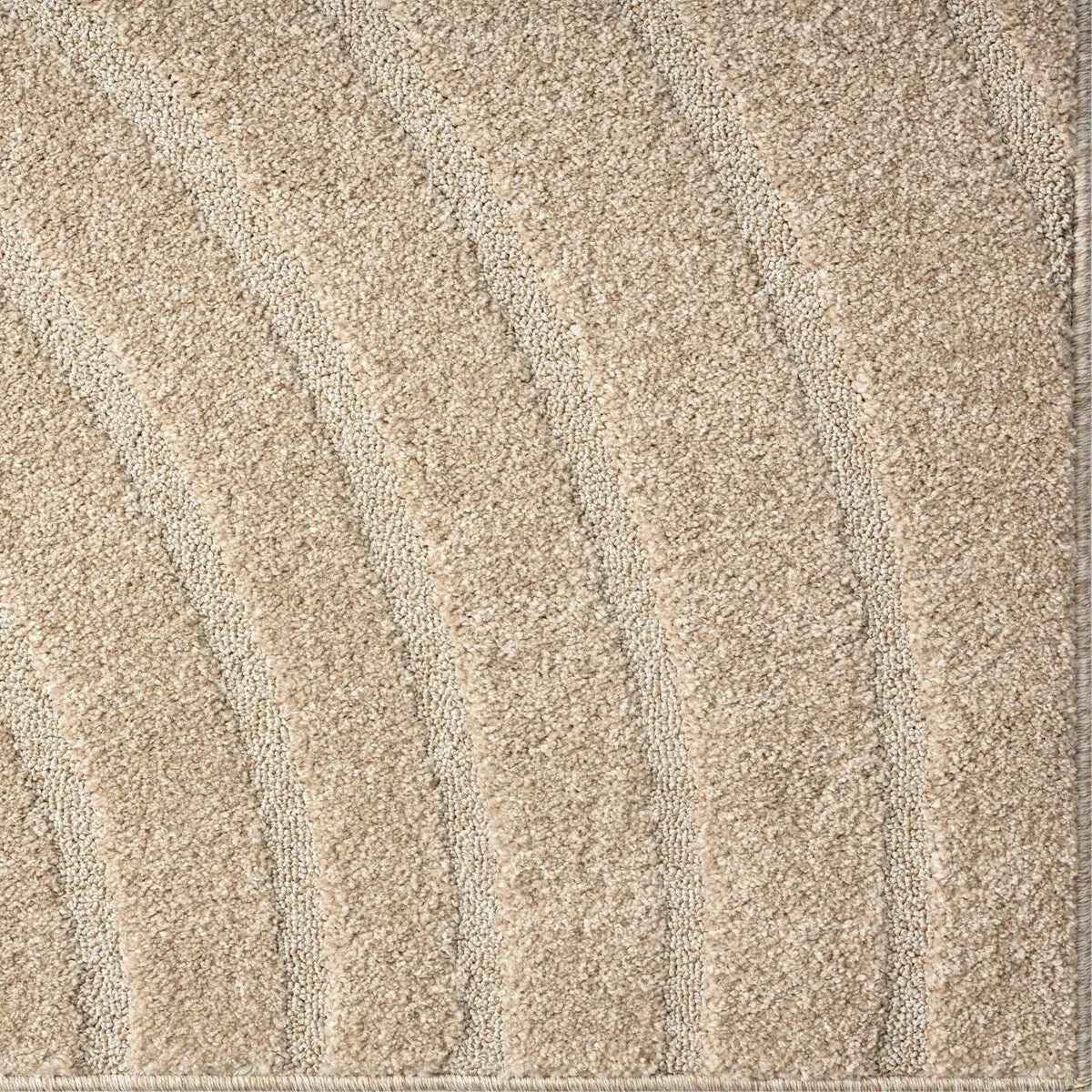 Luxe Weavers Modern Geometric Wave Area Rug. Stain Resistant Carpet