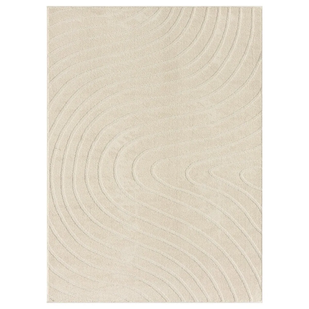 Luxe Weavers Modern Geometric Wave Area Rug. Stain Resistant Carpet