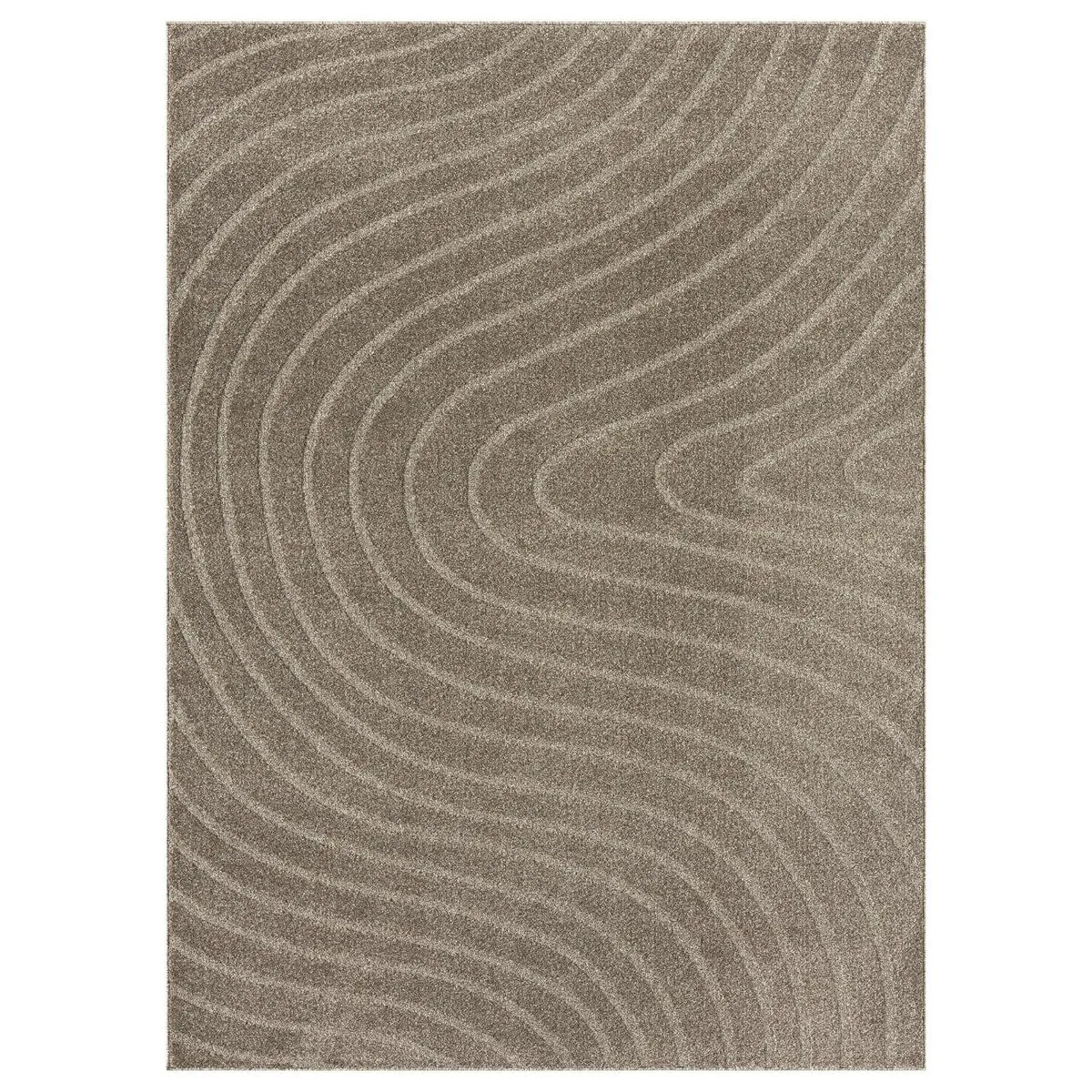 Luxe Weavers Modern Geometric Wave Area Rug. Stain Resistant Carpet