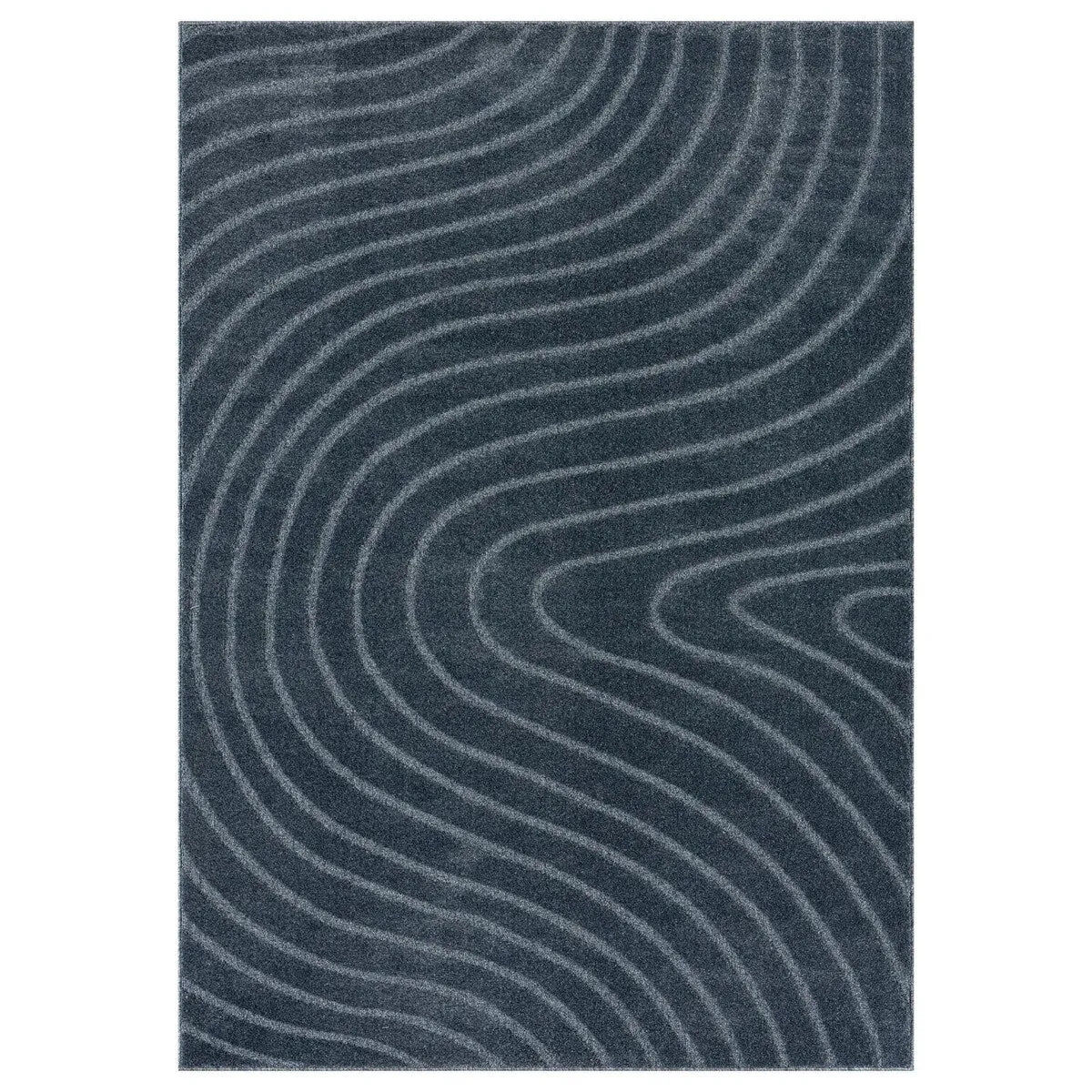 Luxe Weavers Modern Geometric Wave Area Rug. Stain Resistant Carpet