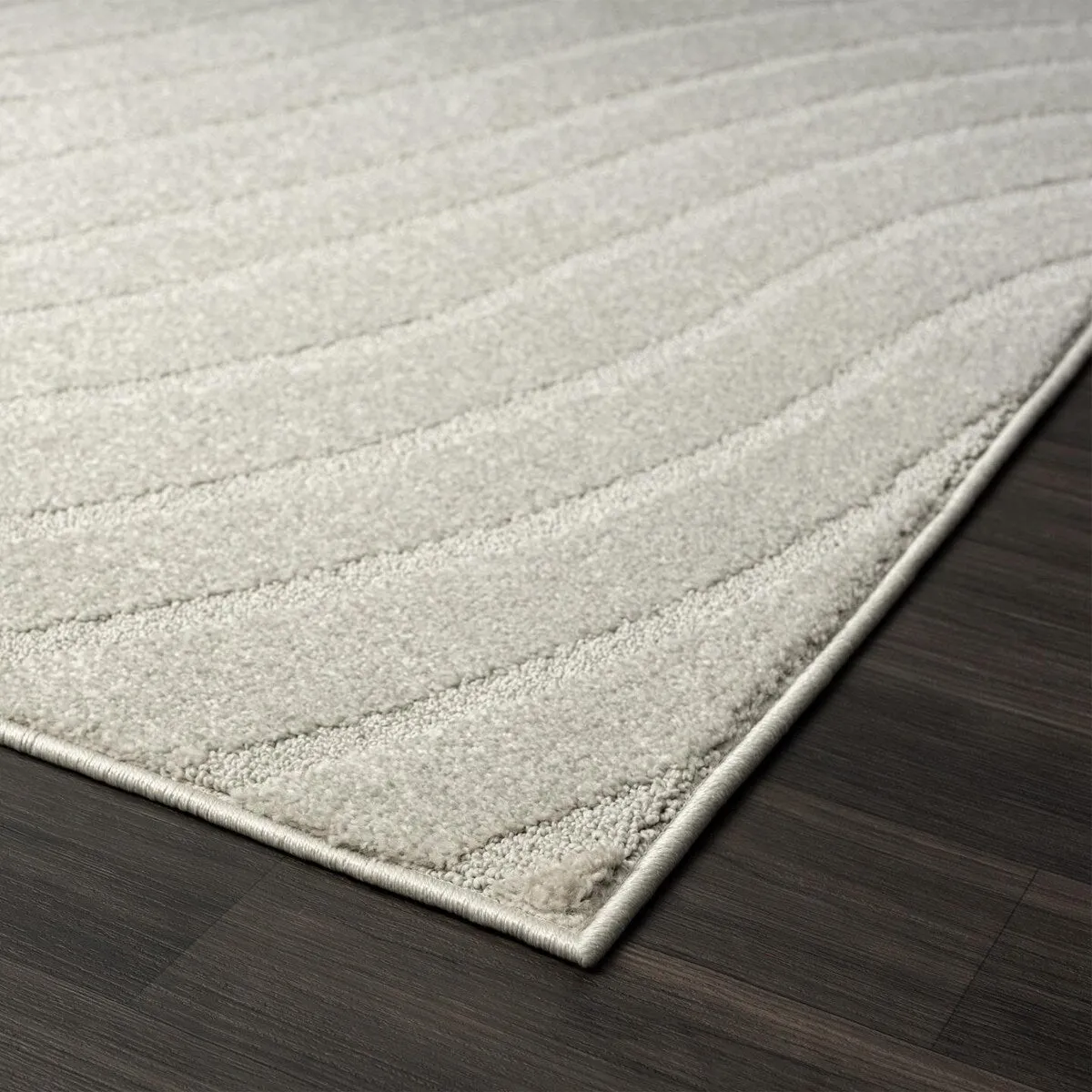 Luxe Weavers Modern Geometric Wave Area Rug. Stain Resistant Carpet