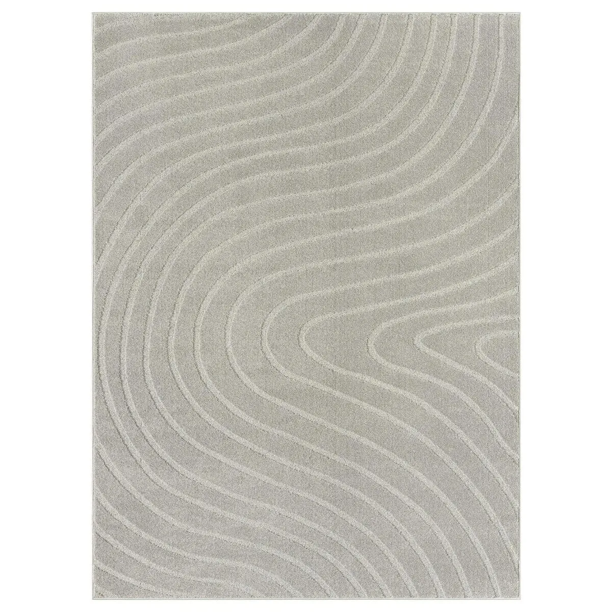 Luxe Weavers Modern Geometric Wave Area Rug. Stain Resistant Carpet