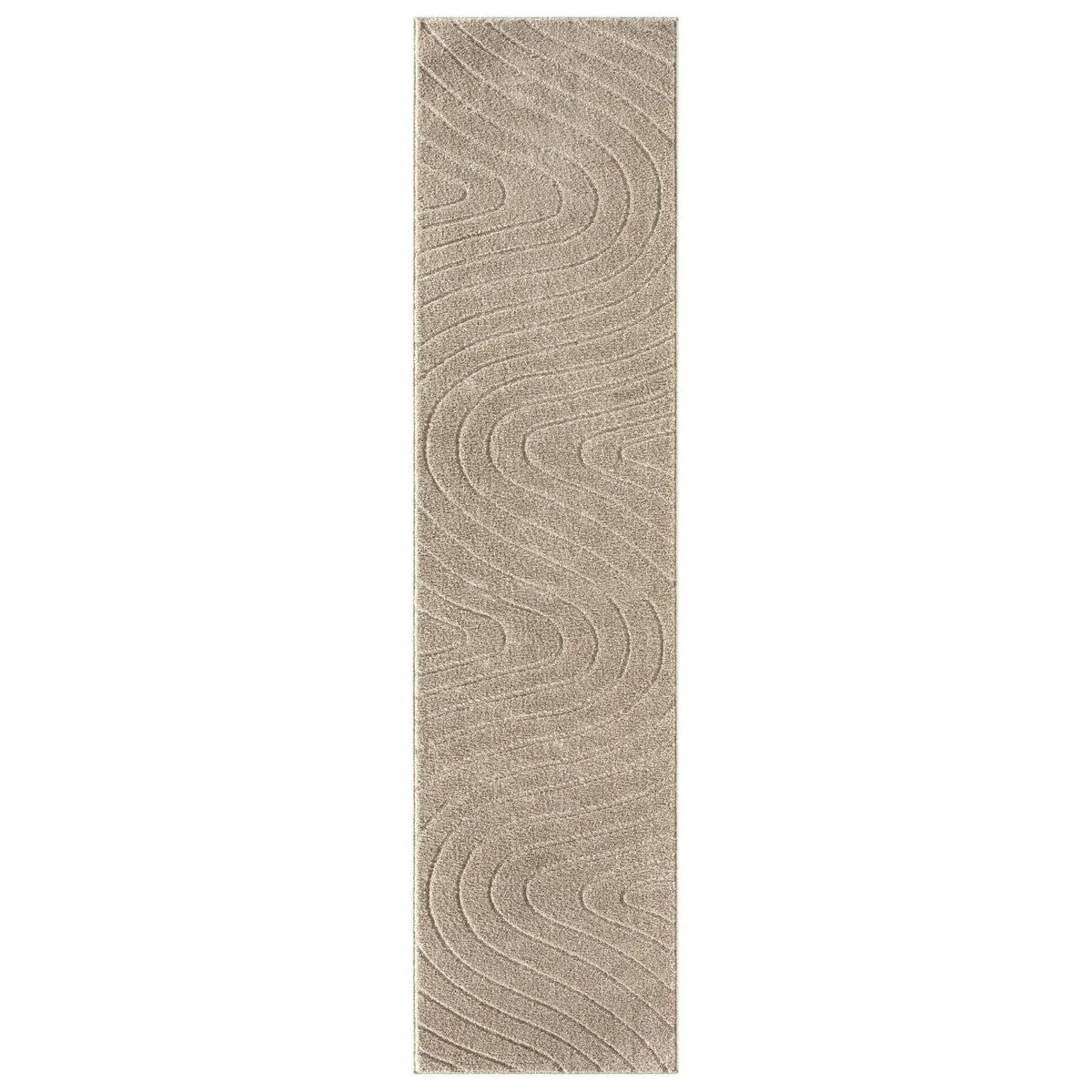 Luxe Weavers Modern Geometric Wave Area Rug. Stain Resistant Carpet