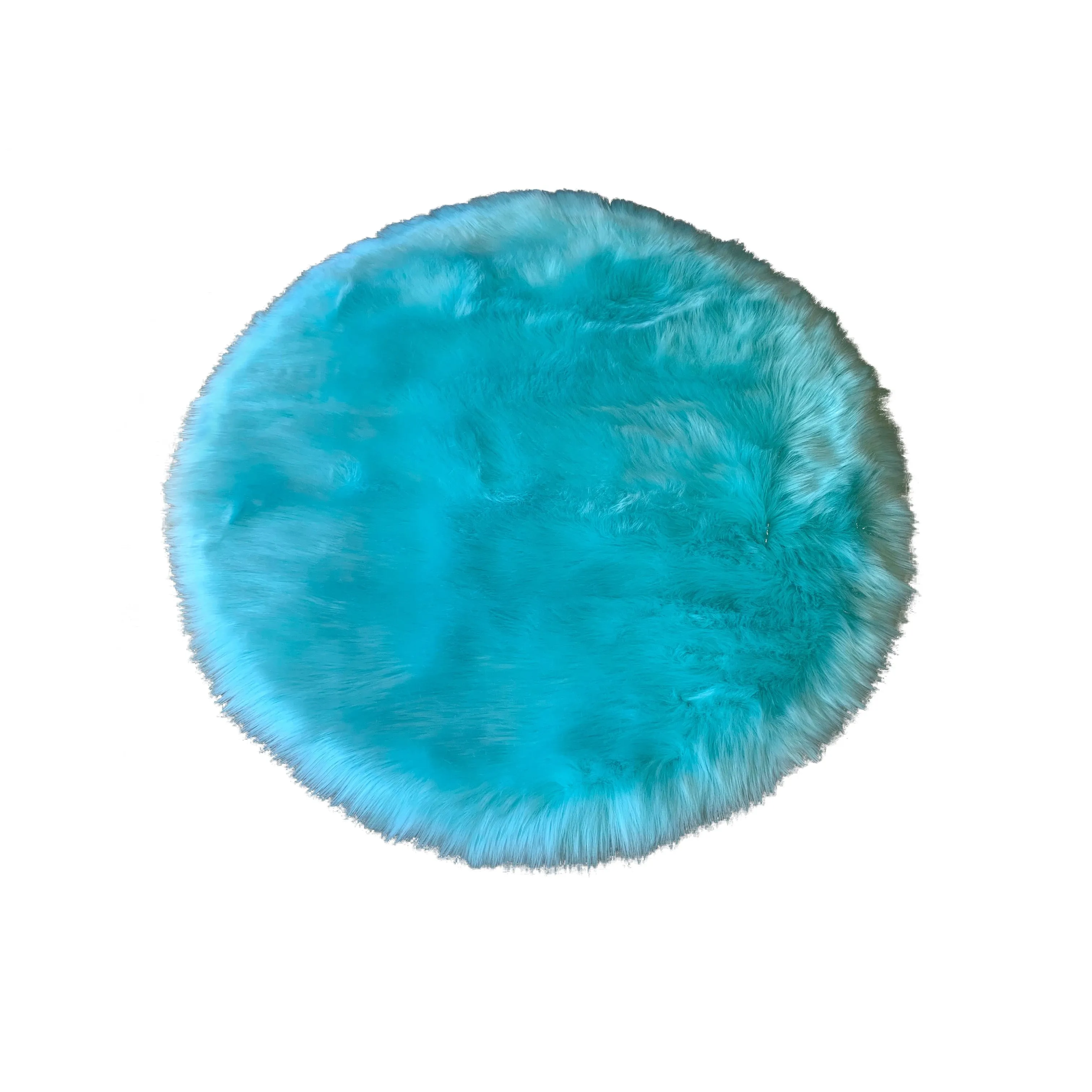 Luxurious Faux Sheepskin Round Area Rug
