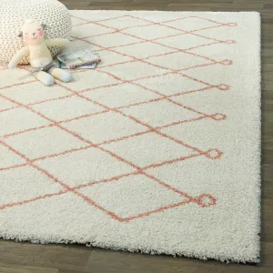 Mabelle Trellis Shag Area Rug