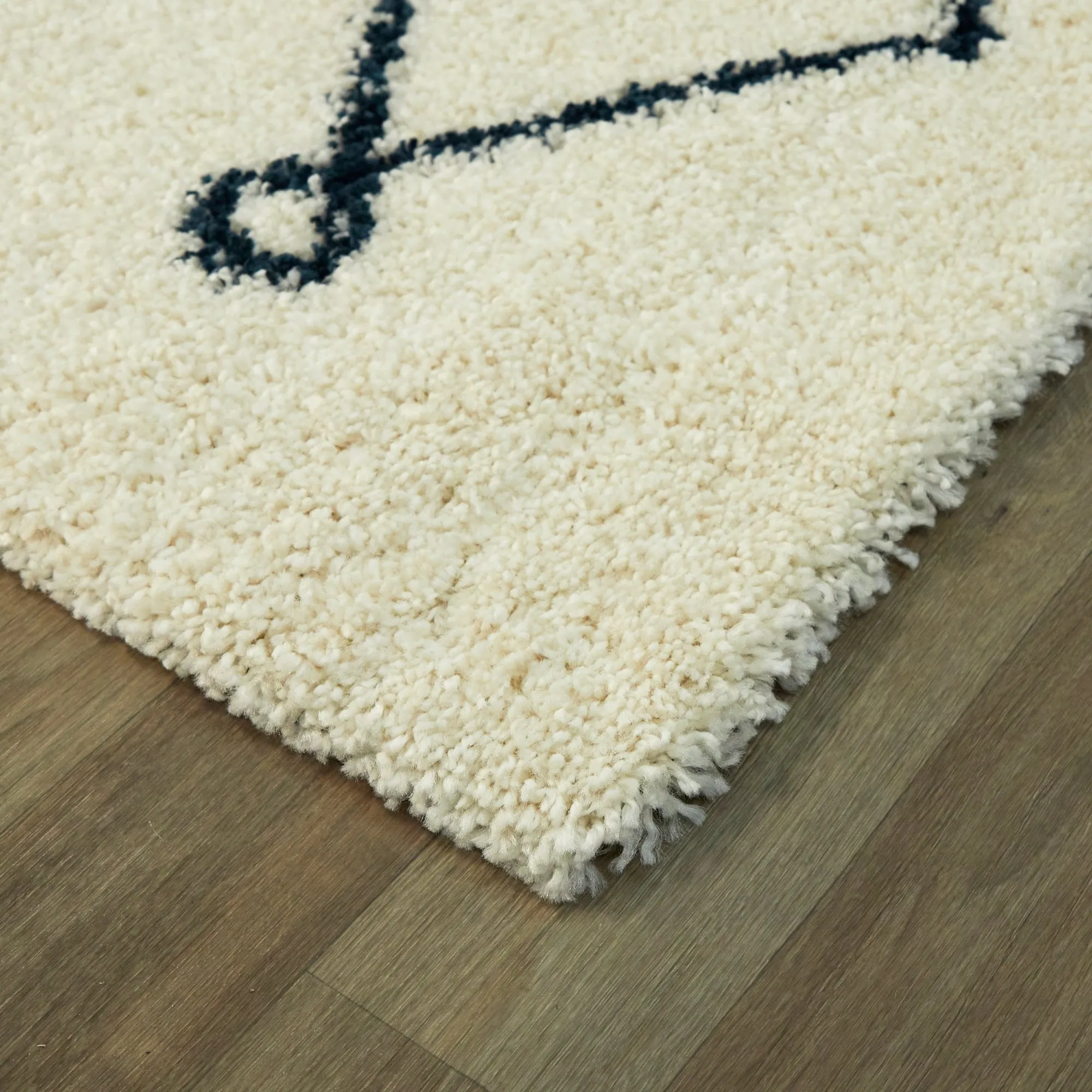 Mabelle Trellis Shag Area Rug