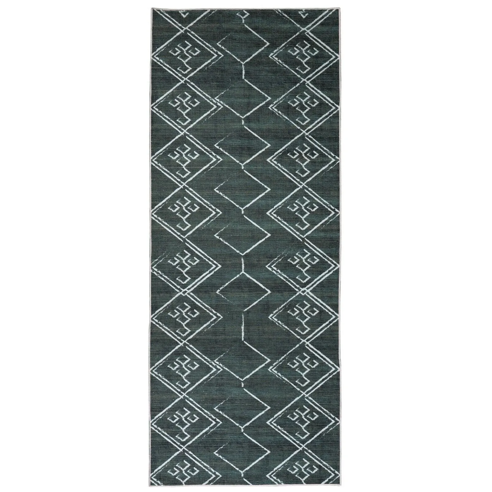Machine Washable Area Rug With Non-Slip Backing - Stain Resistant - Eco-Friendly Aspen Tribal Moroccan Bohemian Design