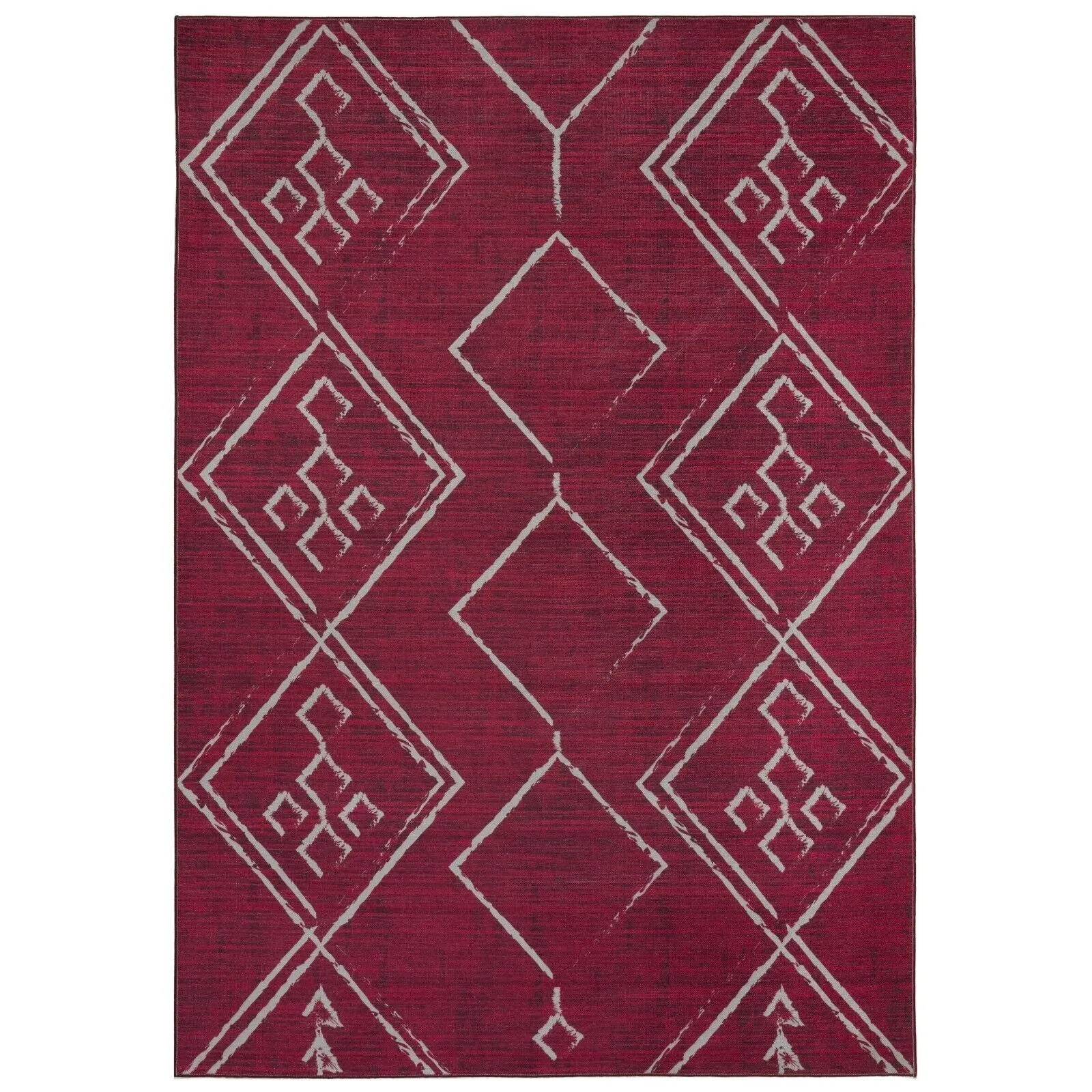 Machine Washable Area Rug With Non-Slip Backing - Stain Resistant - Eco-Friendly Aspen Tribal Moroccan Bohemian Design