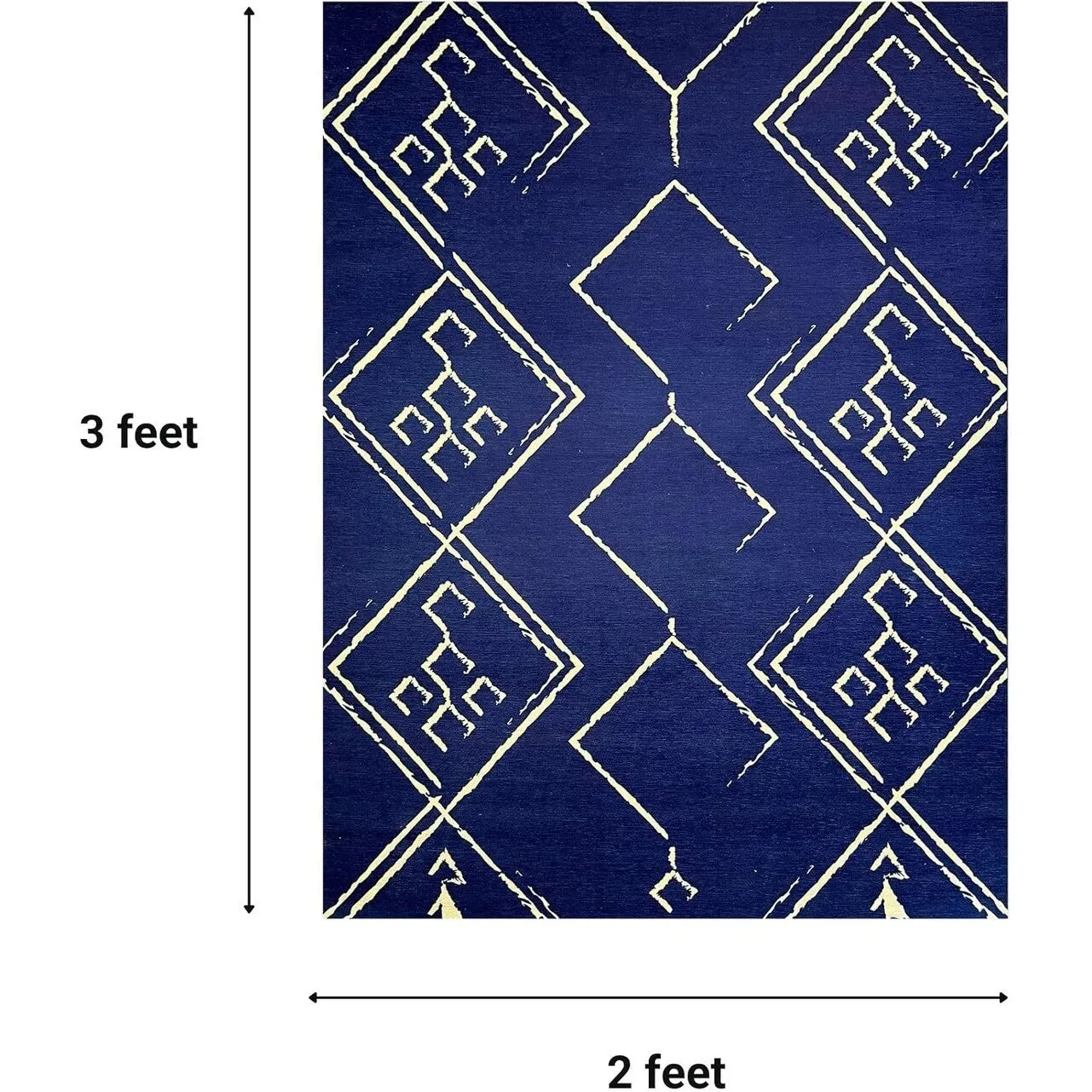 Machine Washable Area Rug With Non-Slip Backing - Stain Resistant - Eco-Friendly Aspen Tribal Moroccan Bohemian Design