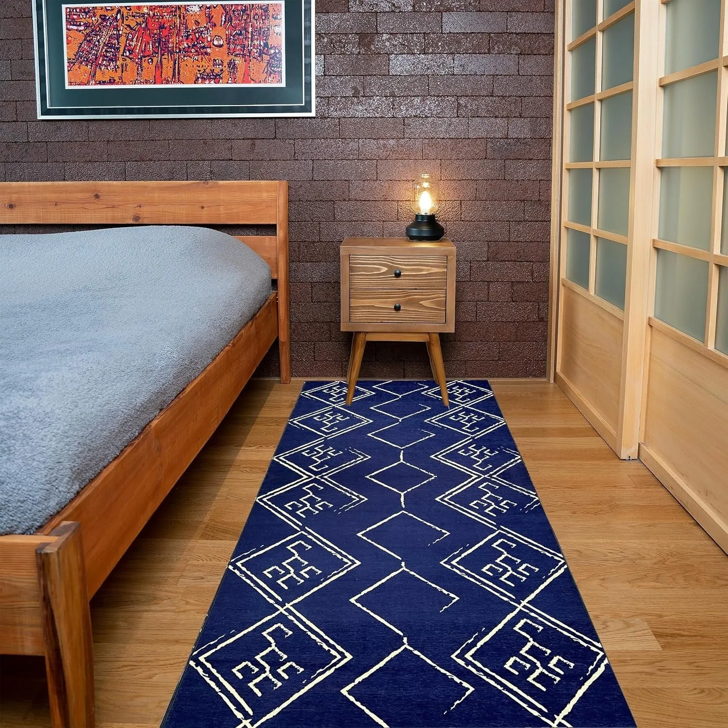 Machine Washable Area Rug With Non-Slip Backing - Stain Resistant - Eco-Friendly Aspen Tribal Moroccan Bohemian Design