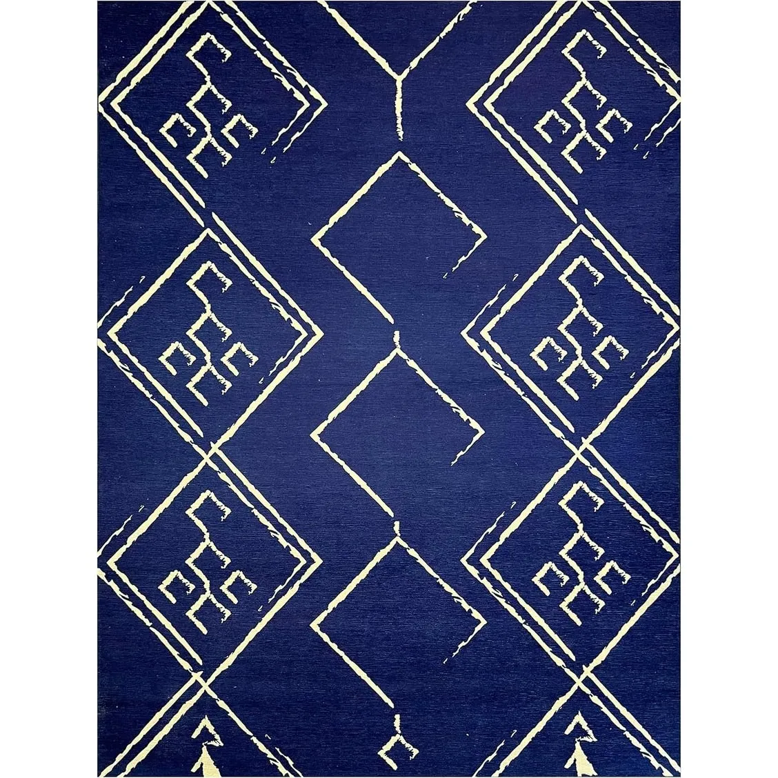 Machine Washable Area Rug With Non-Slip Backing - Stain Resistant - Eco-Friendly Aspen Tribal Moroccan Bohemian Design