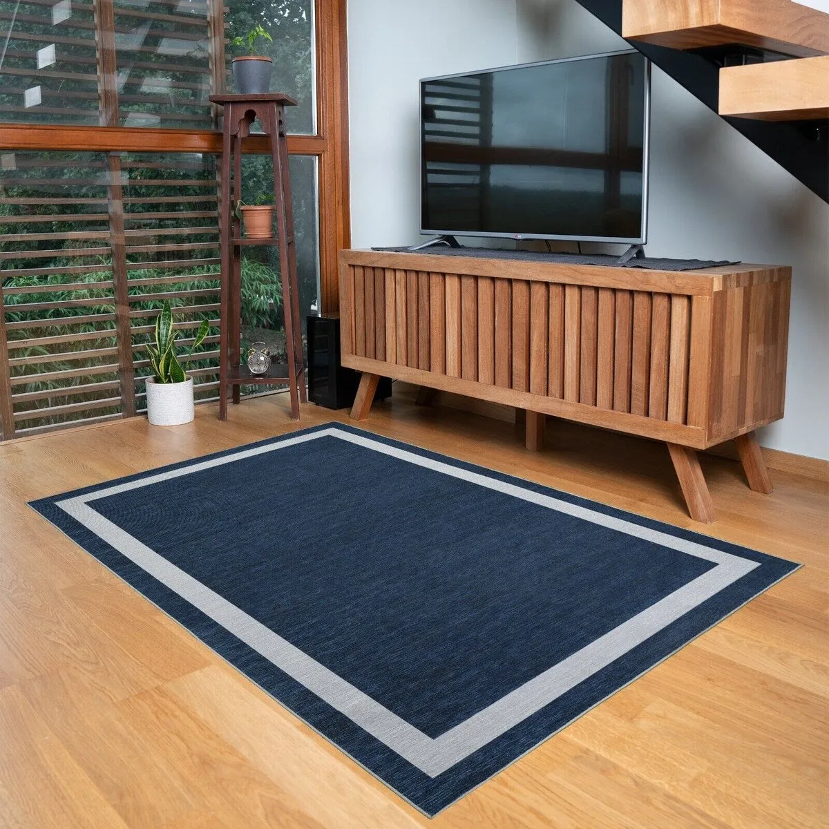 Machine Washable-Eco-Friendly Area Rug With Non-Slip Backing Everest Design