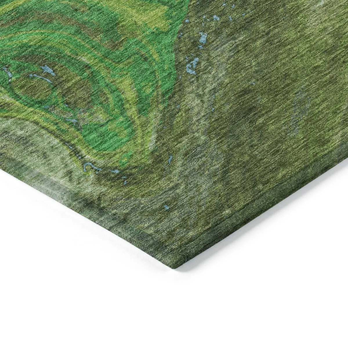 Machine Washable Indoor/ Outdoor Abstract Brushstroke Chantille Rug