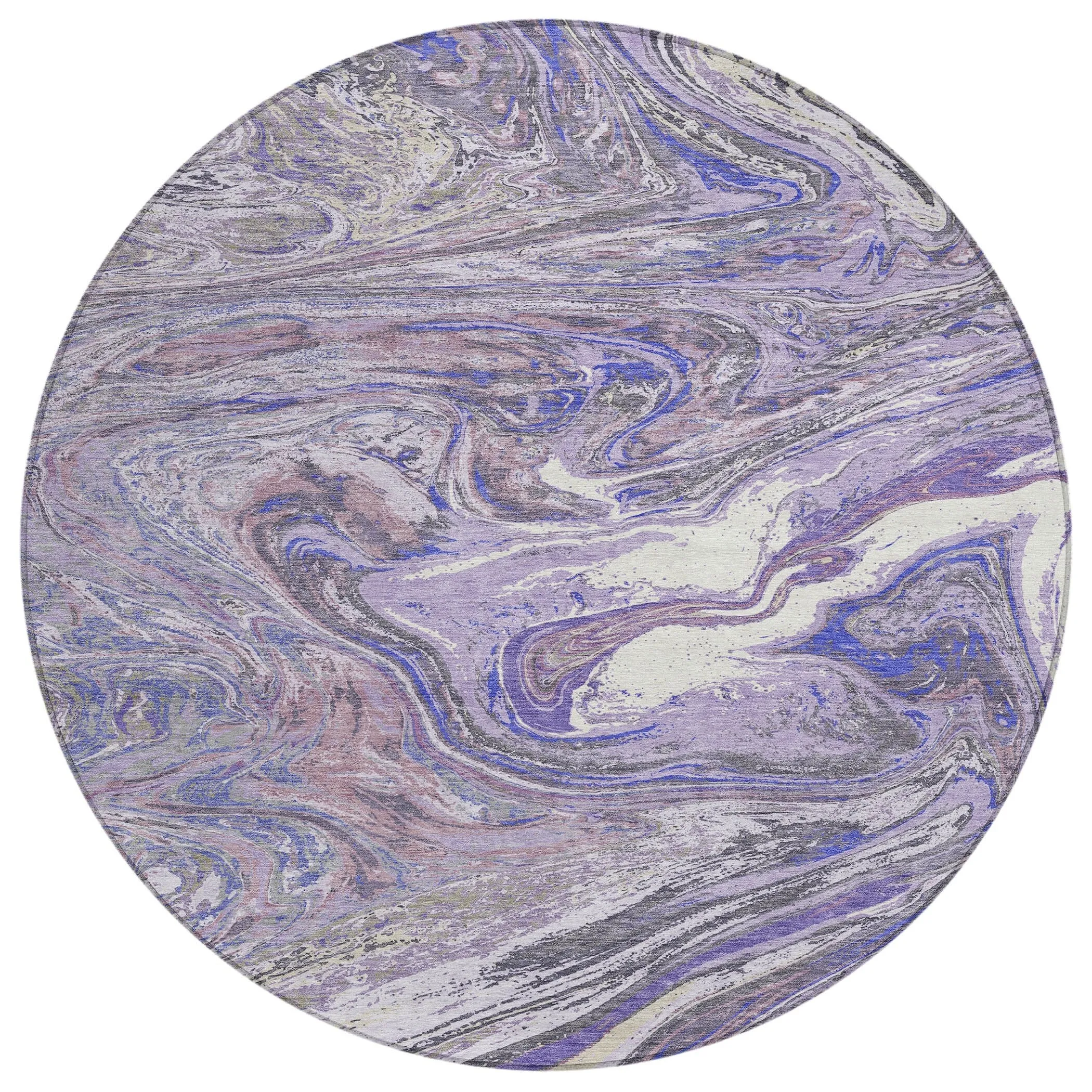 Machine Washable Indoor/ Outdoor Abstract Brushstroke Chantille Rug