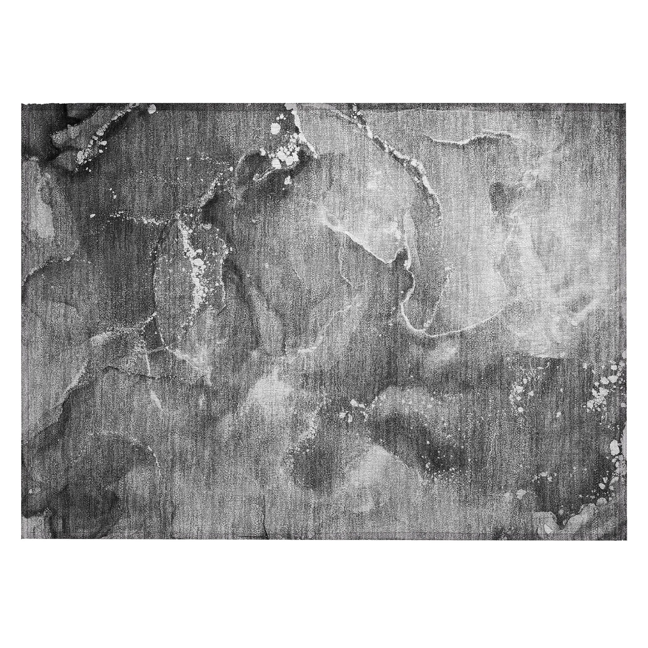 Machine Washable Indoor/ Outdoor Abstract Chantille Rug