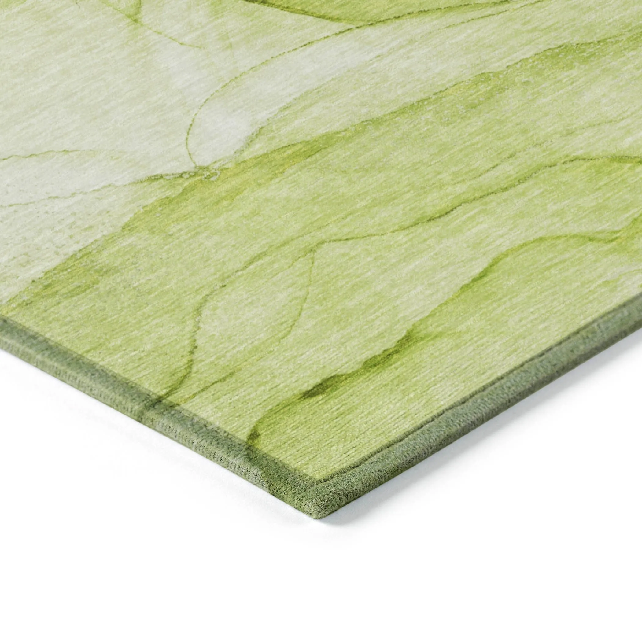 Machine Washable Indoor/ Outdoor Abstract Chantille Rug
