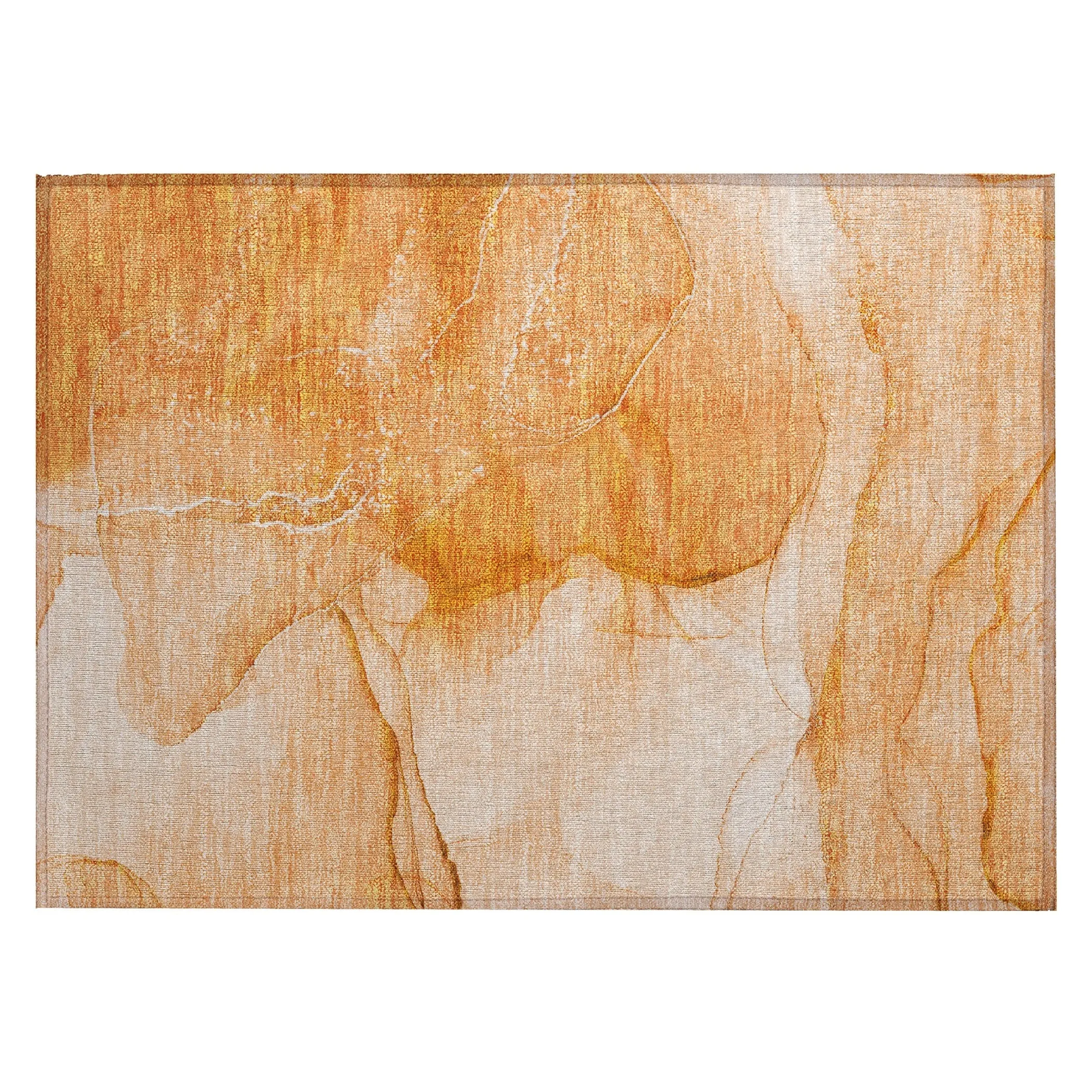 Machine Washable Indoor/ Outdoor Abstract Chantille Rug