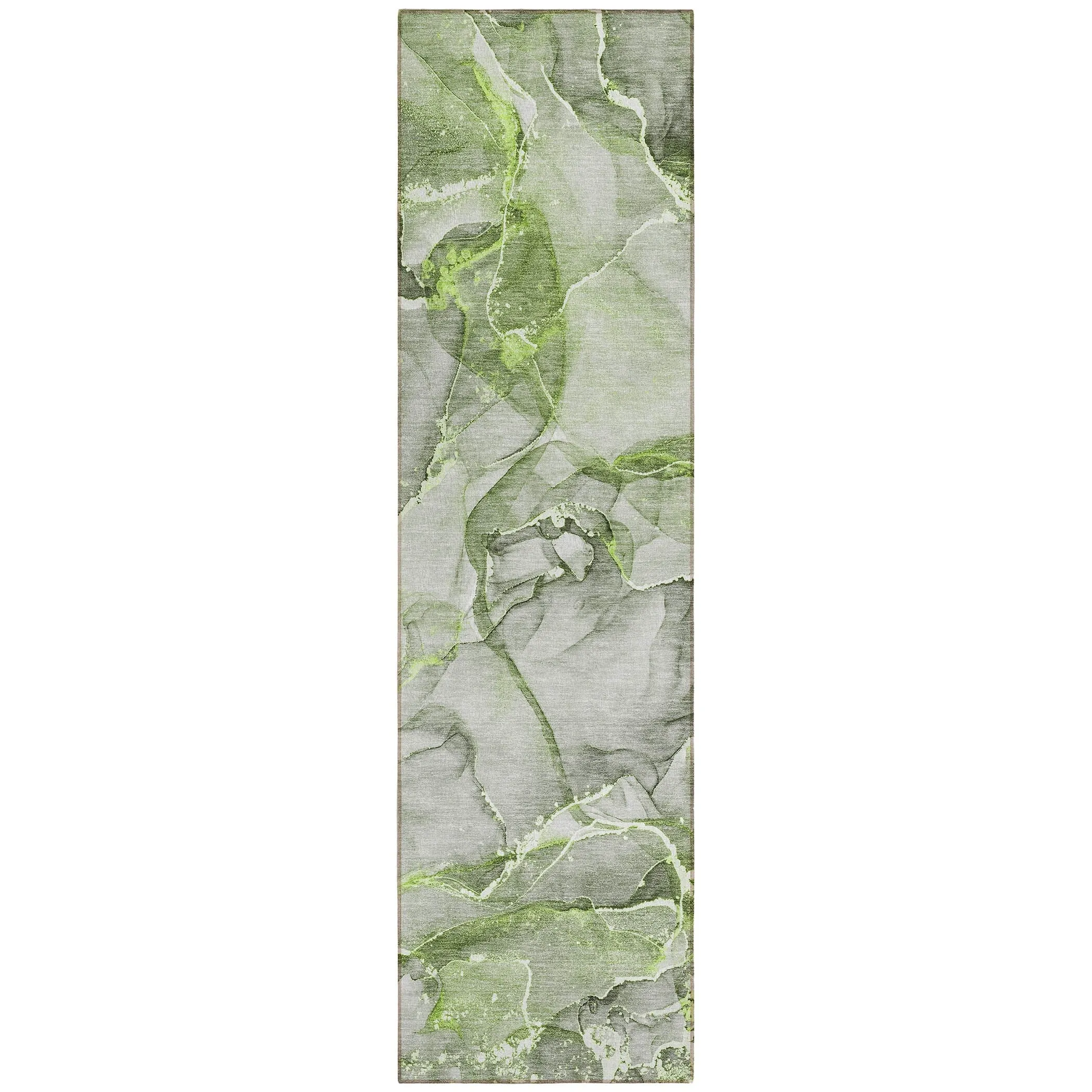 Machine Washable Indoor/ Outdoor Abstract Chantille Rug
