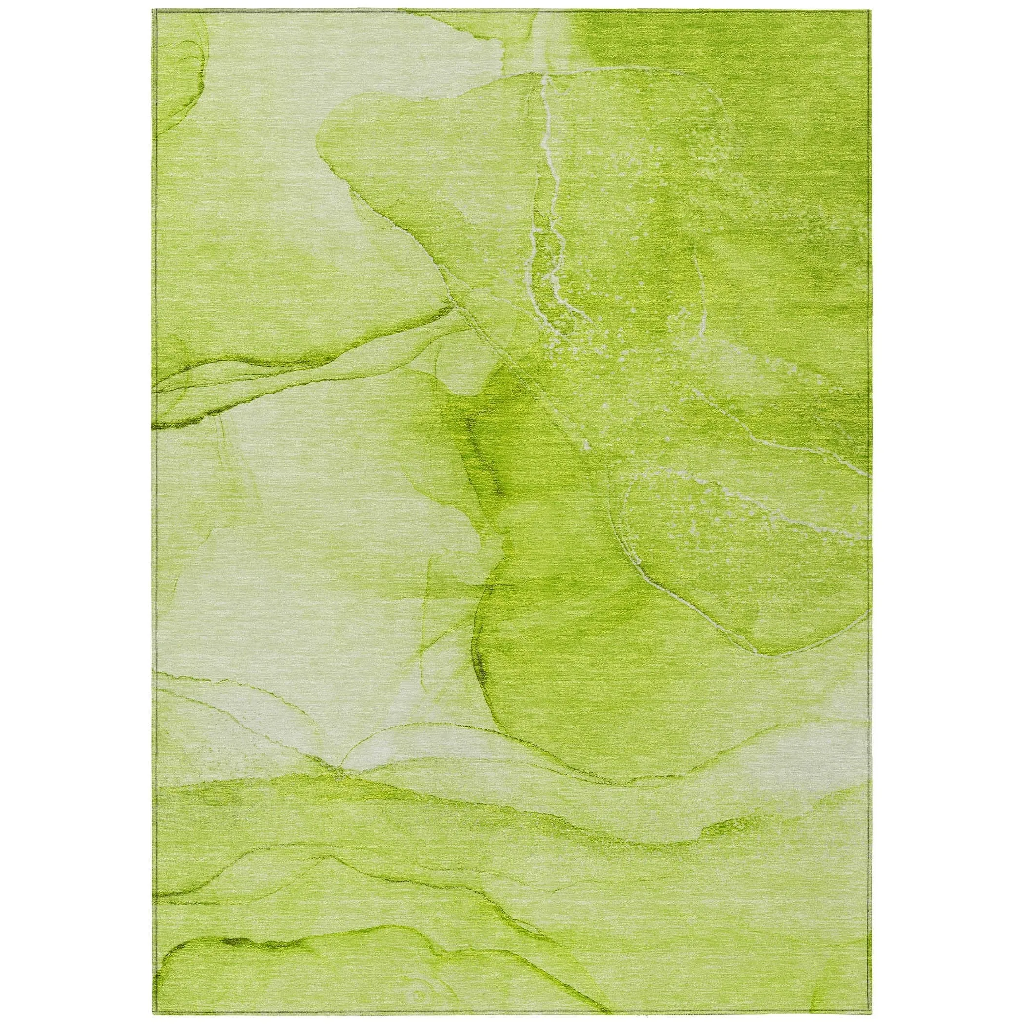 Machine Washable Indoor/ Outdoor Abstract Chantille Rug