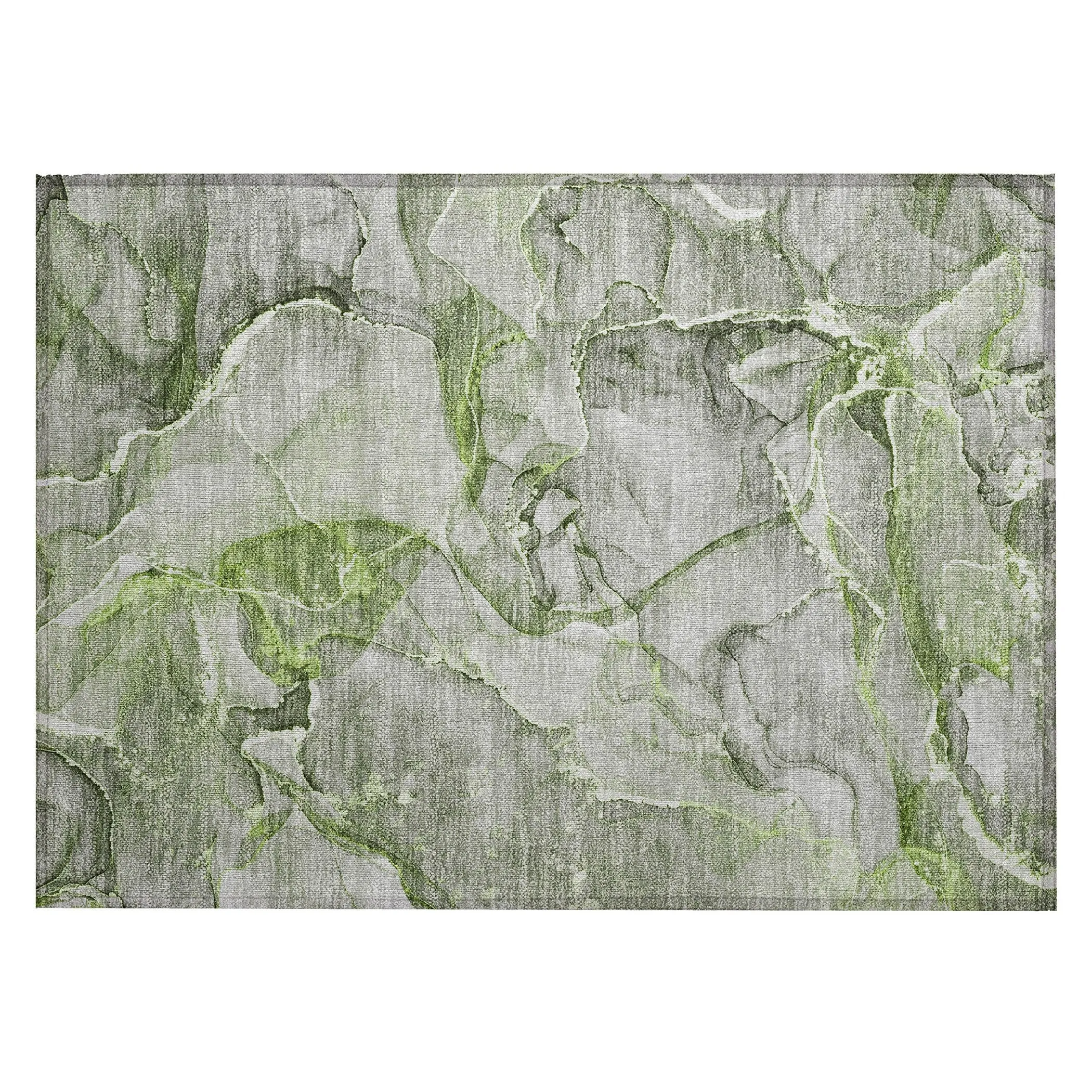 Machine Washable Indoor/ Outdoor Abstract Chantille Rug