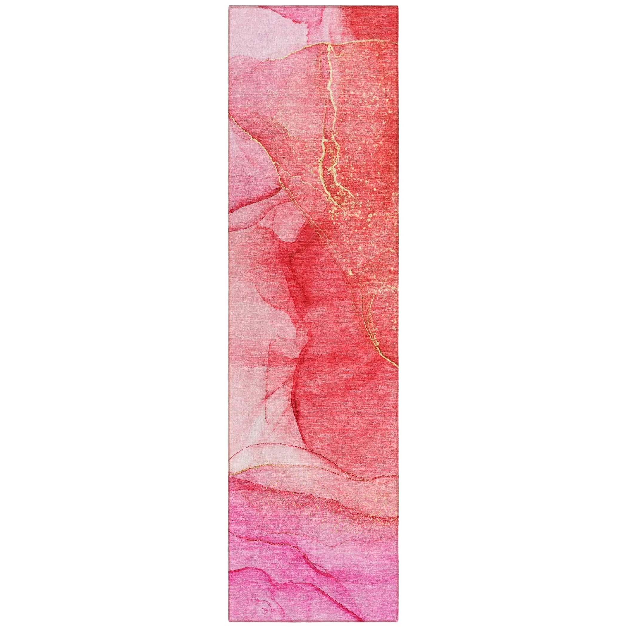 Machine Washable Indoor/ Outdoor Abstract Chantille Rug