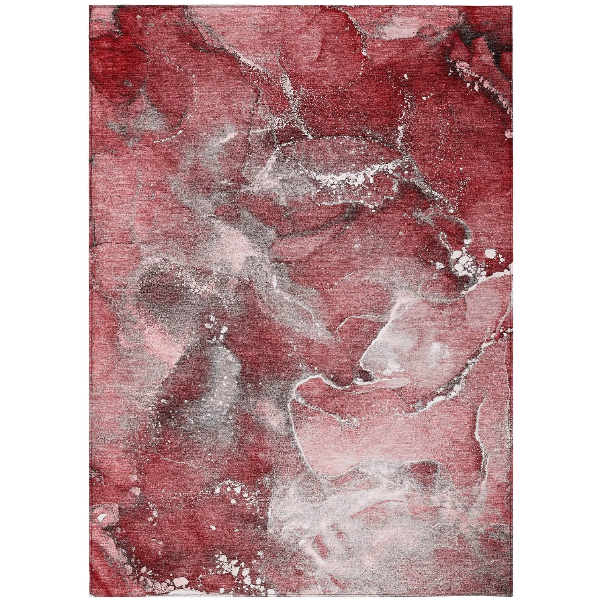 Machine Washable Indoor/ Outdoor Abstract Chantille Rug