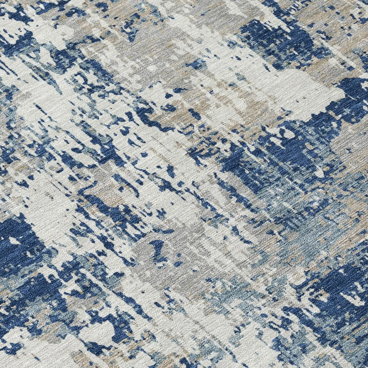 Machine Washable Indoor/ Outdoor Abstract Chantille Rug