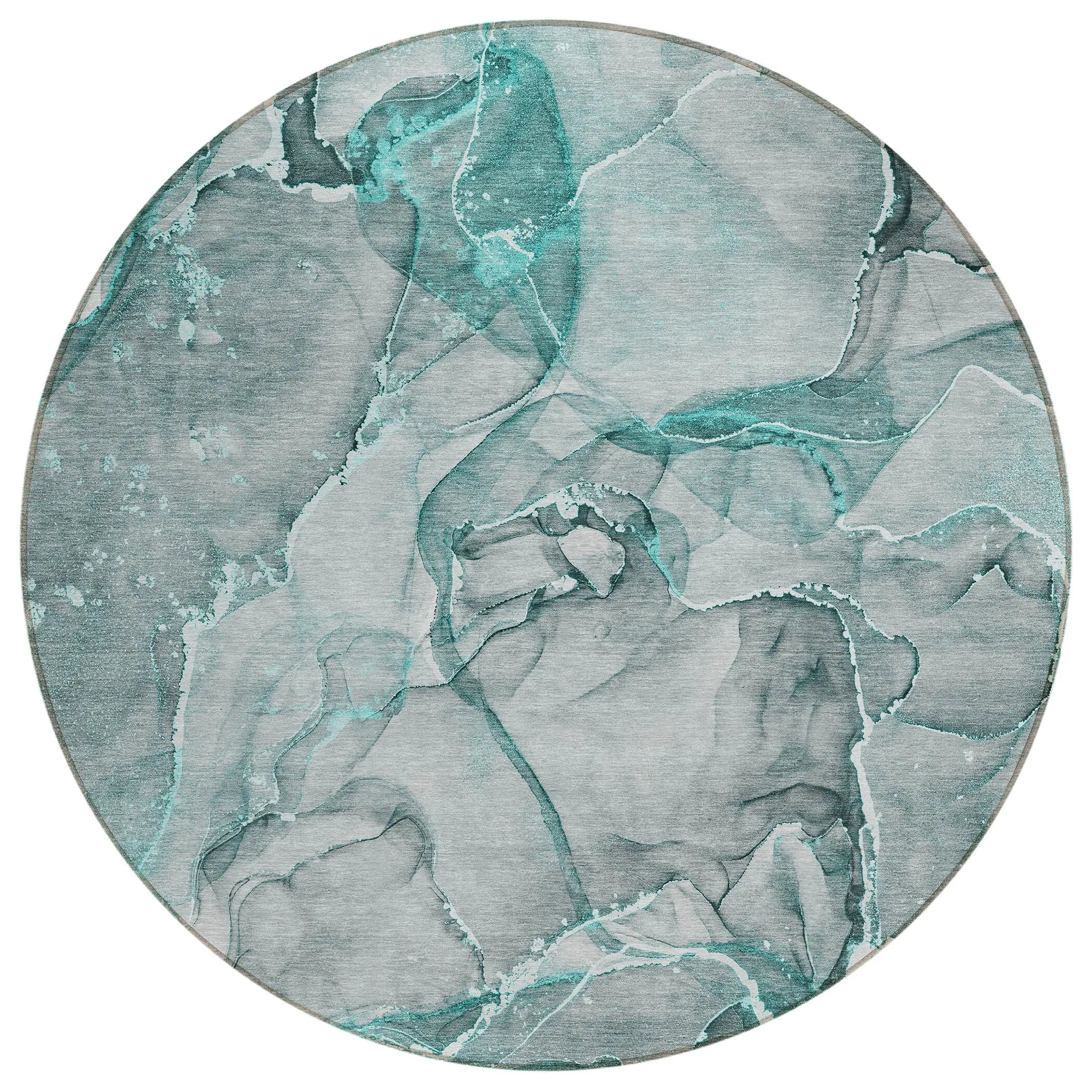 Machine Washable Indoor/ Outdoor Abstract Chantille Rug