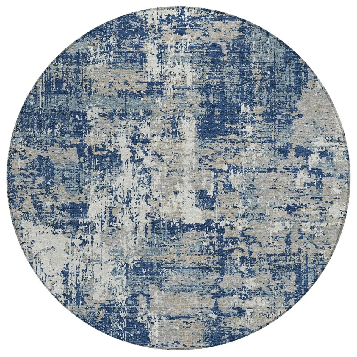 Machine Washable Indoor/ Outdoor Abstract Chantille Rug