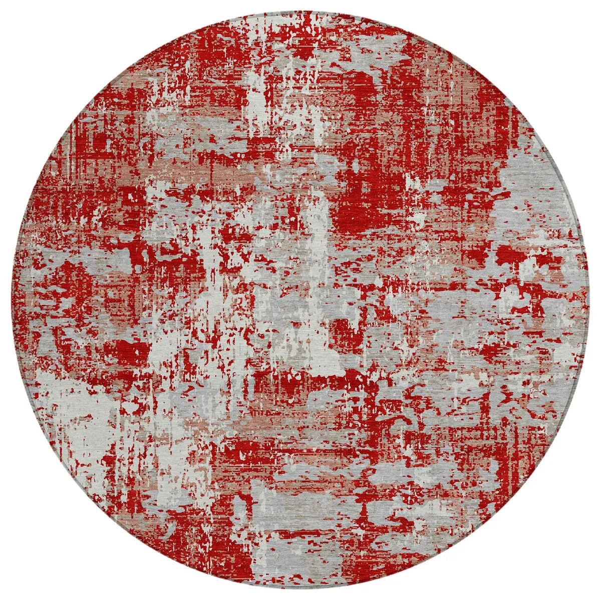 Machine Washable Indoor/ Outdoor Abstract Chantille Rug