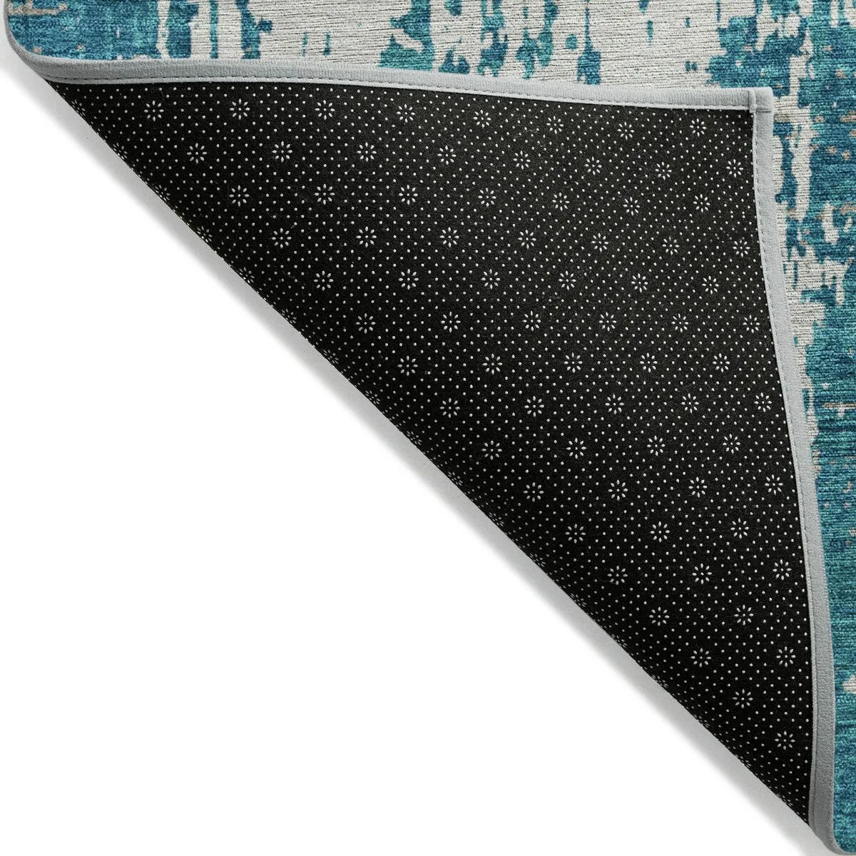 Machine Washable Indoor/ Outdoor Abstract Chantille Rug