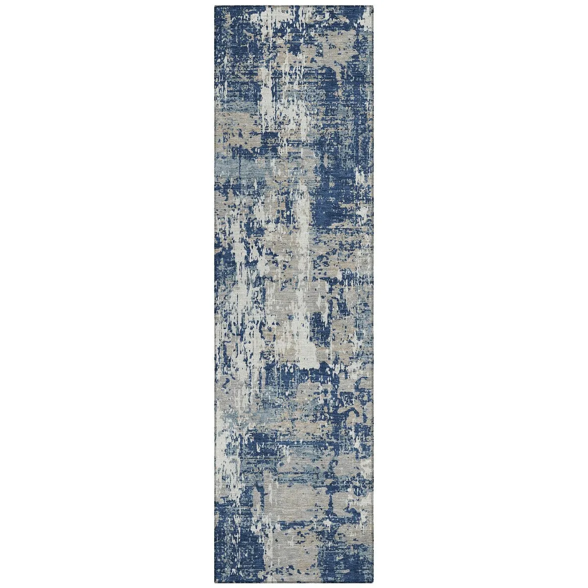 Machine Washable Indoor/ Outdoor Abstract Chantille Rug