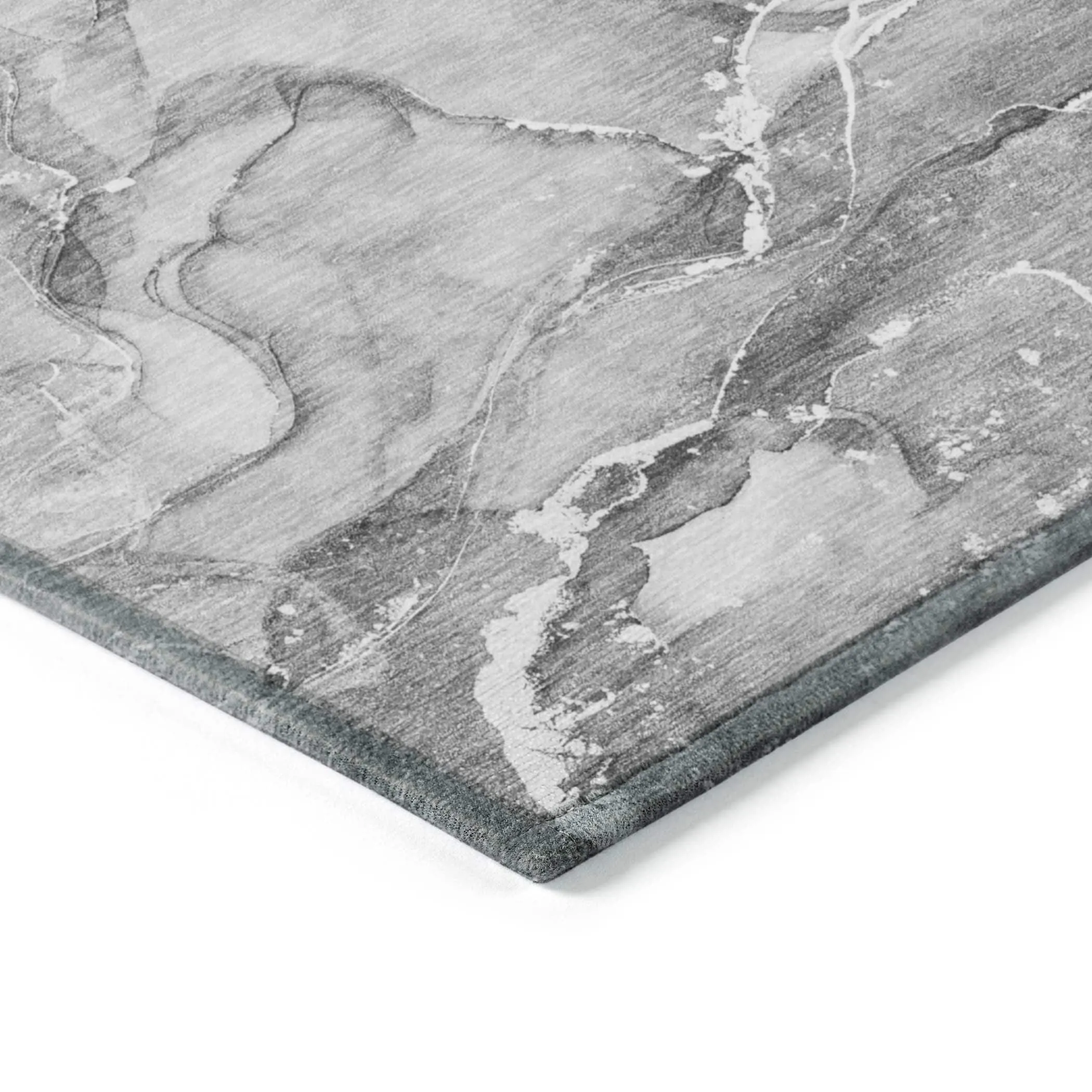 Machine Washable Indoor/ Outdoor Abstract Chantille Rug