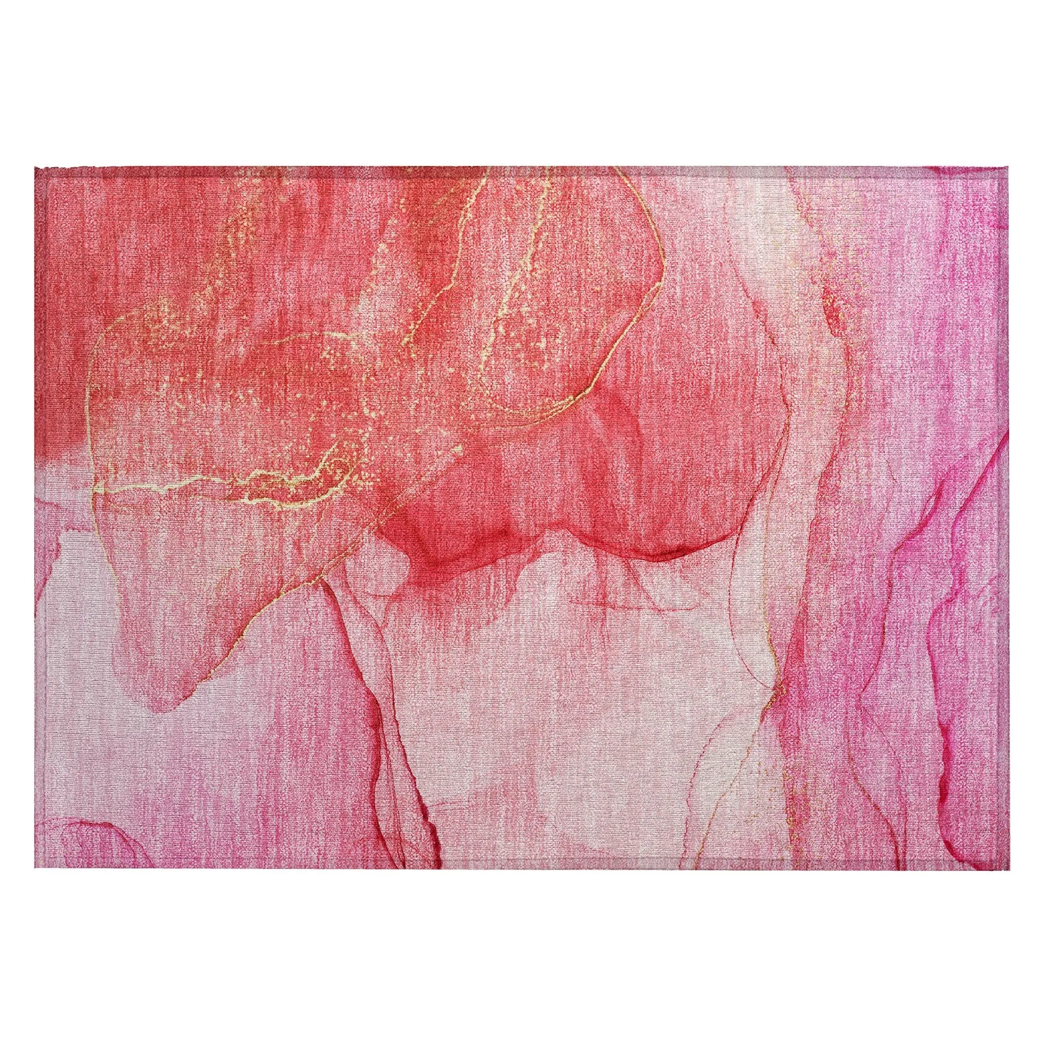 Machine Washable Indoor/ Outdoor Abstract Chantille Rug