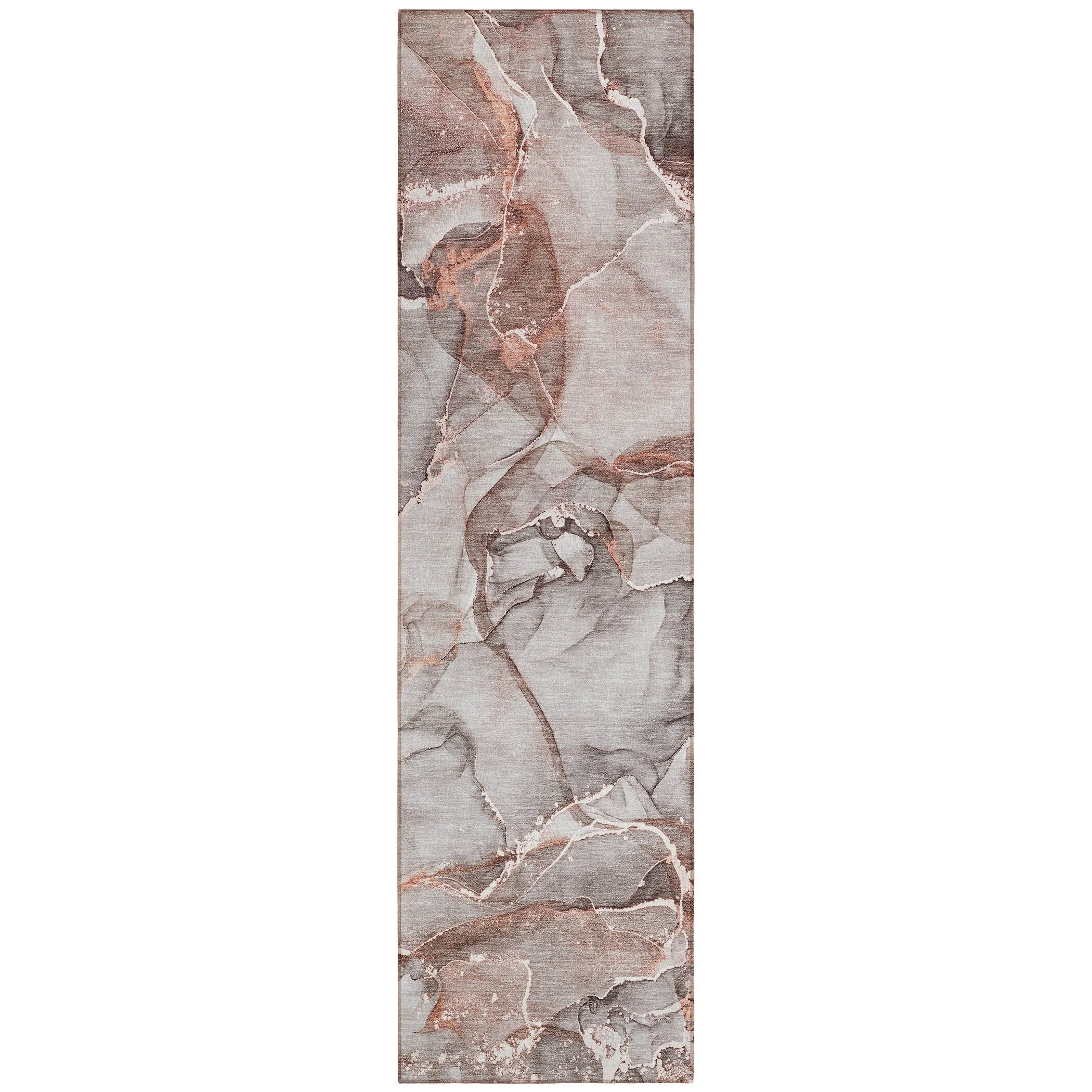 Machine Washable Indoor/ Outdoor Abstract Chantille Rug