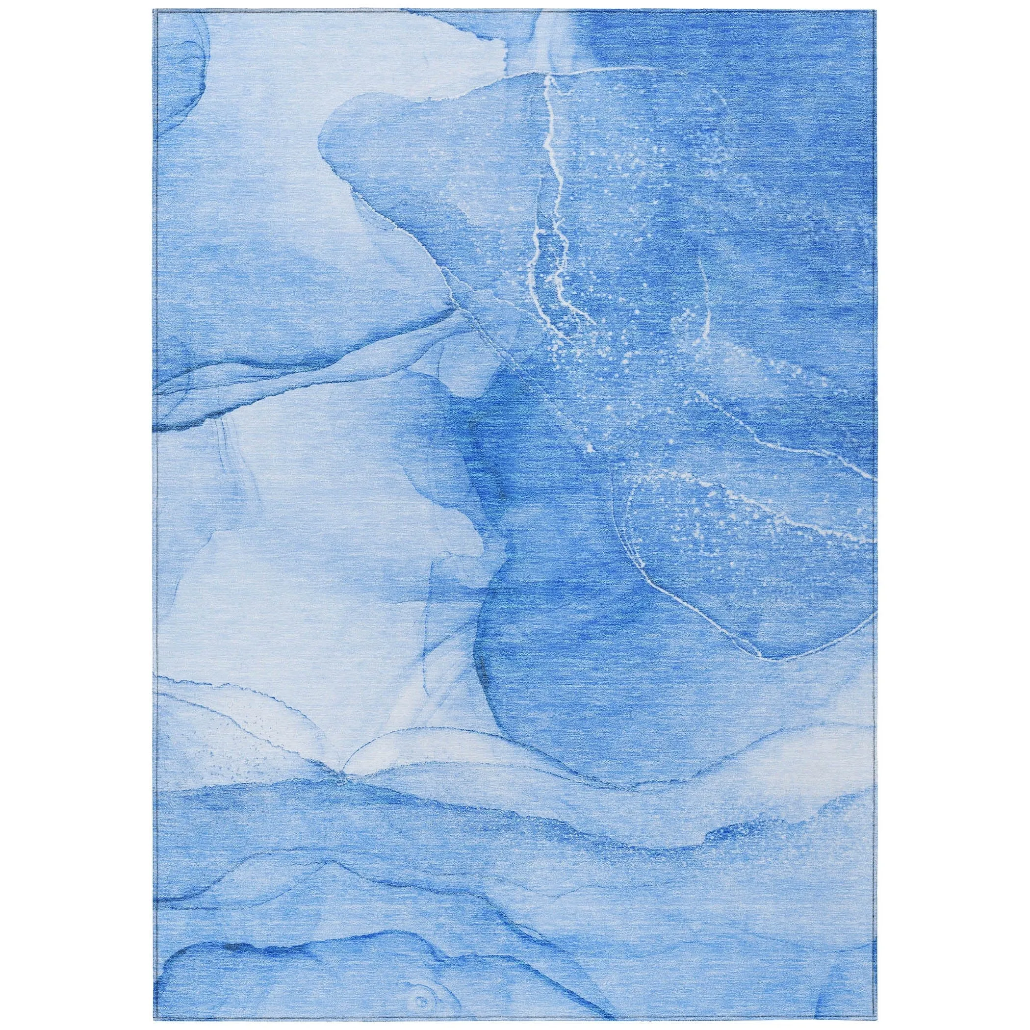 Machine Washable Indoor/ Outdoor Abstract Chantille Rug