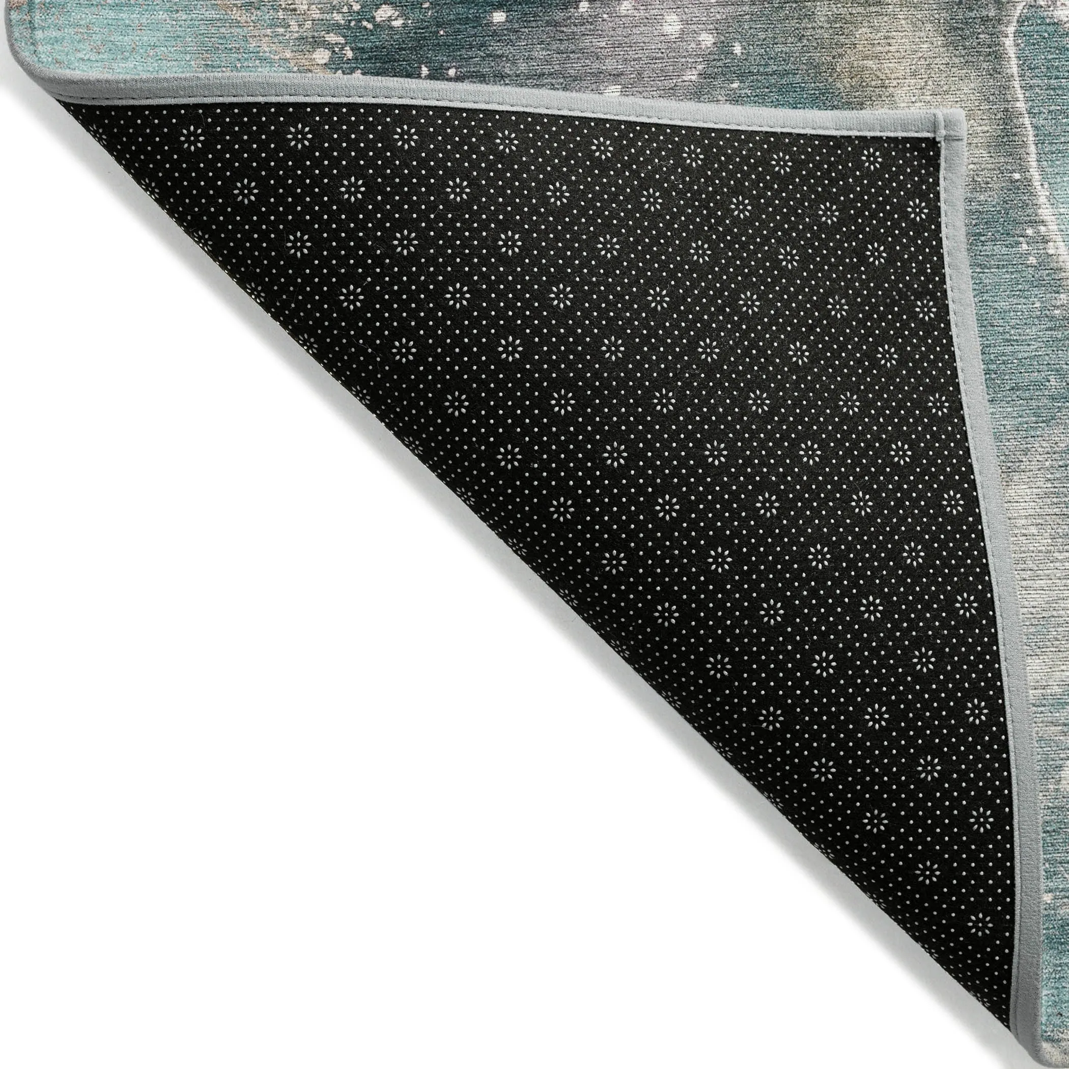 Machine Washable Indoor/ Outdoor Abstract Chantille Rug