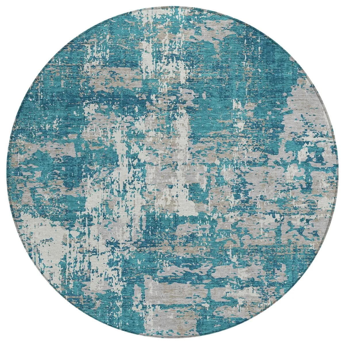Machine Washable Indoor/ Outdoor Abstract Chantille Rug