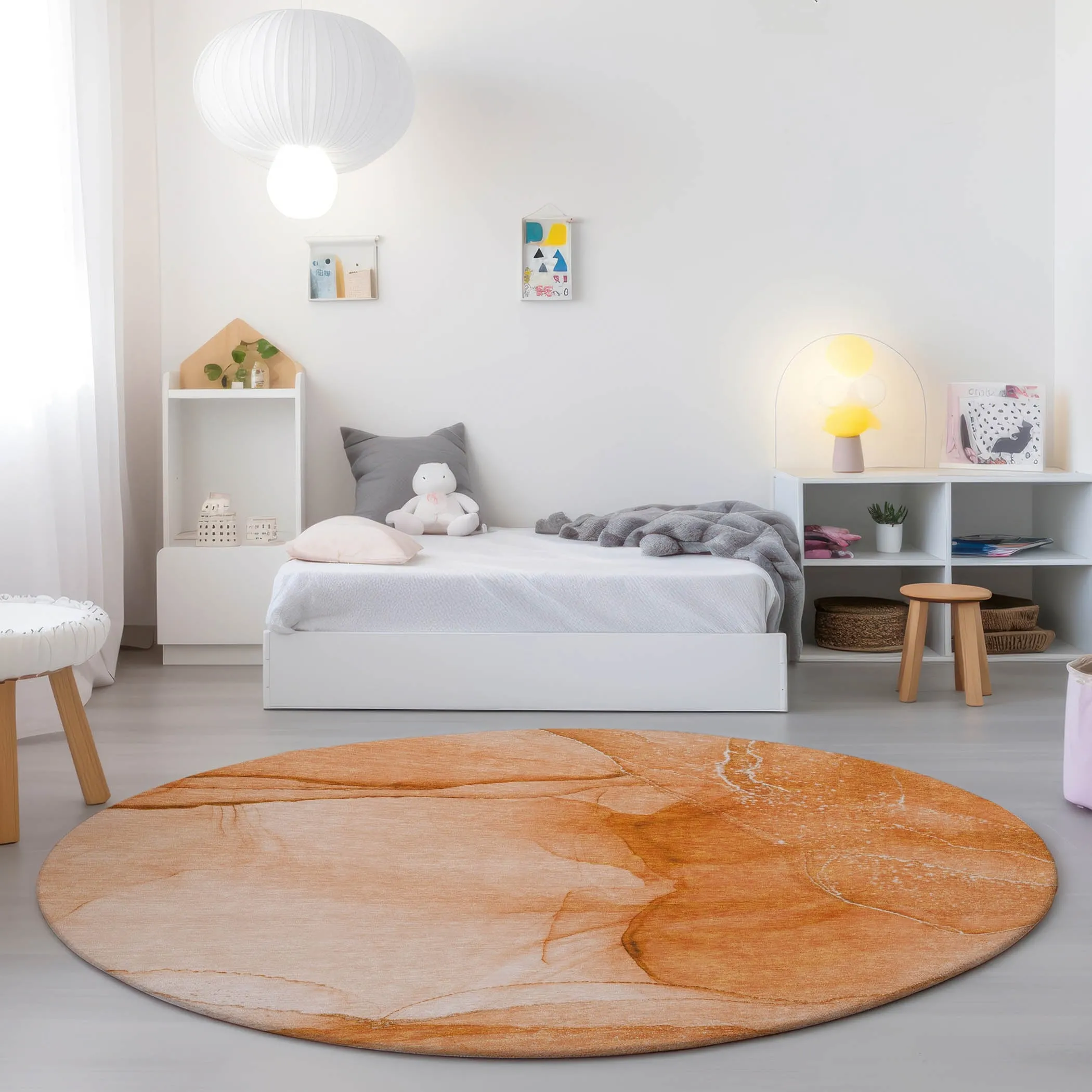 Machine Washable Indoor/ Outdoor Abstract Chantille Rug