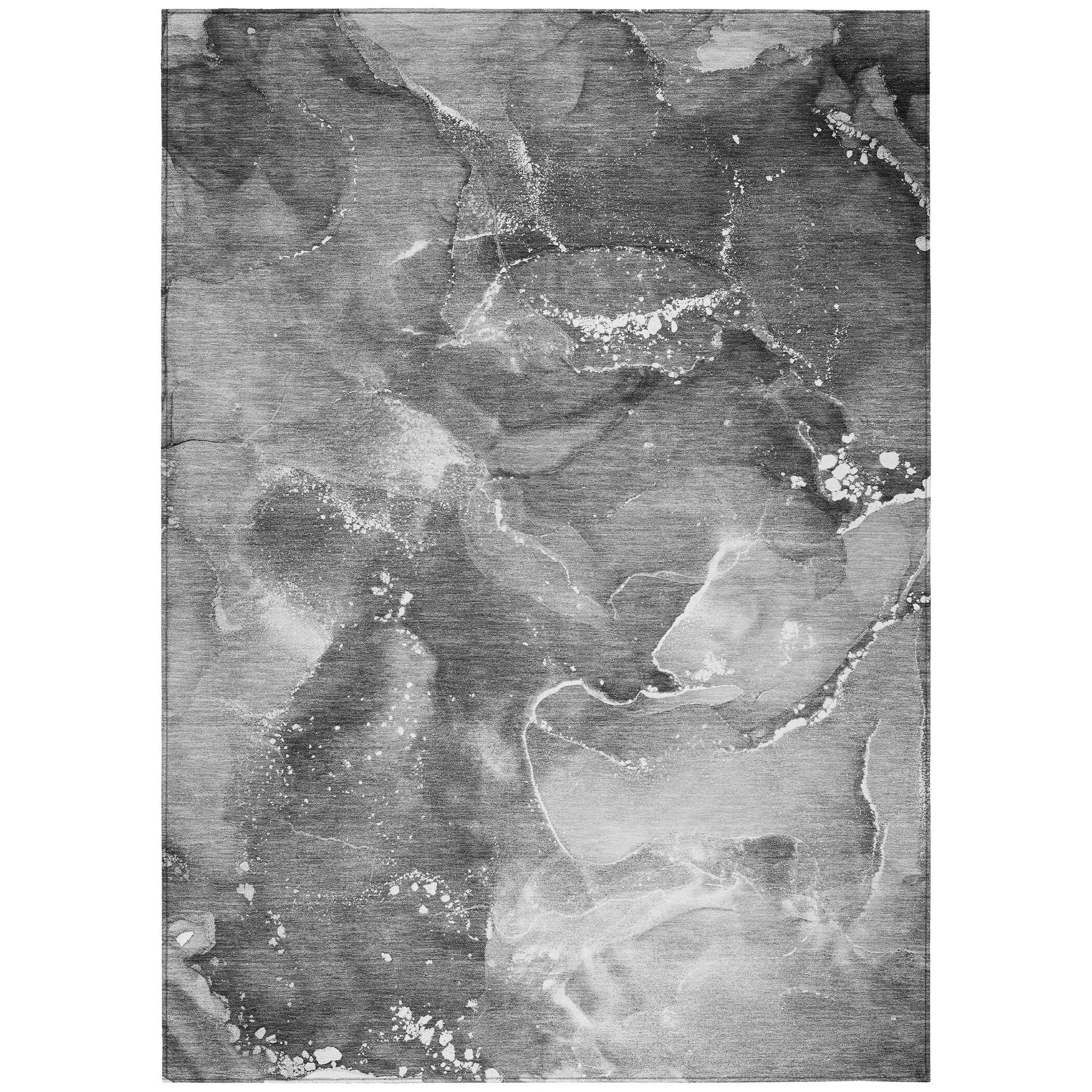 Machine Washable Indoor/ Outdoor Abstract Chantille Rug