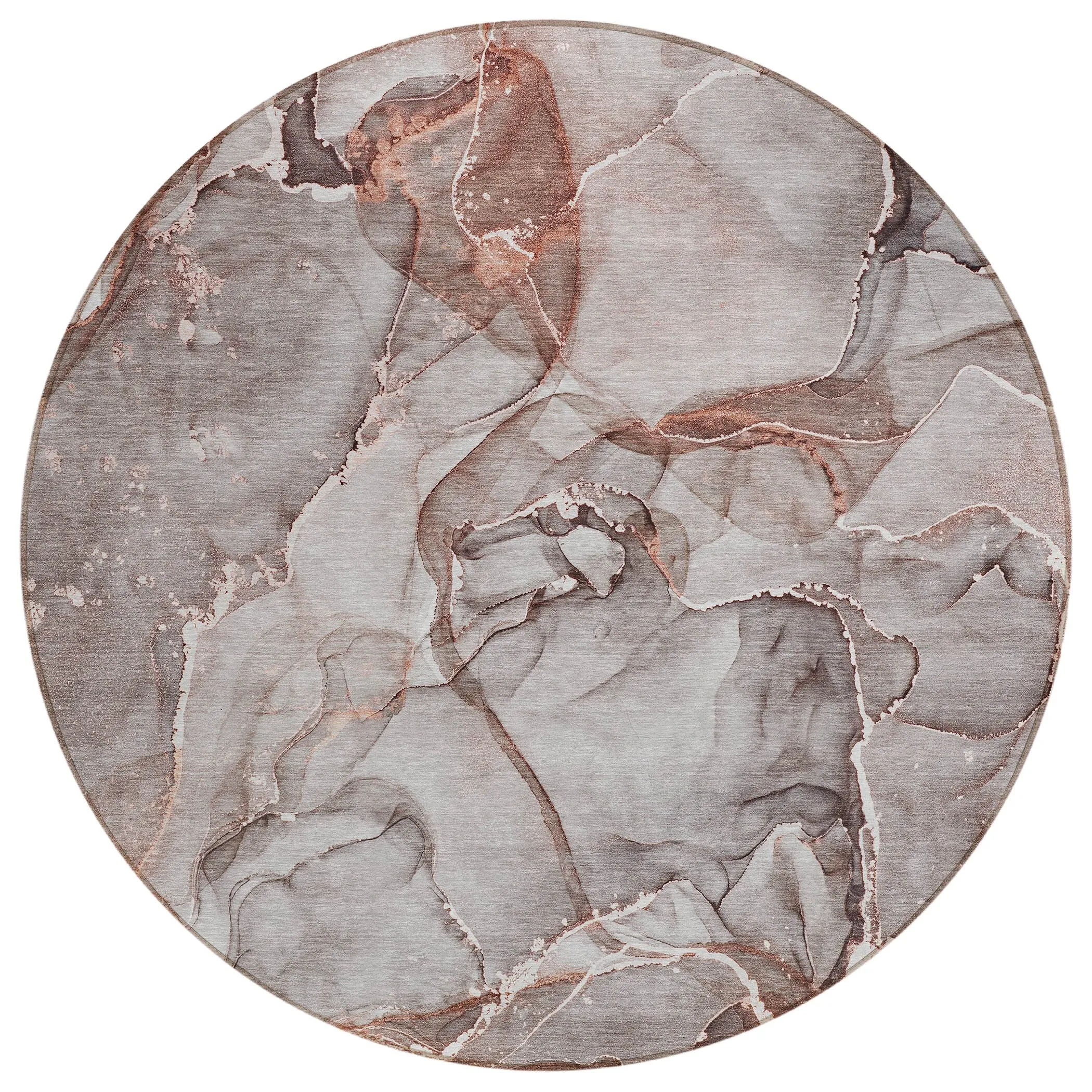 Machine Washable Indoor/ Outdoor Abstract Chantille Rug