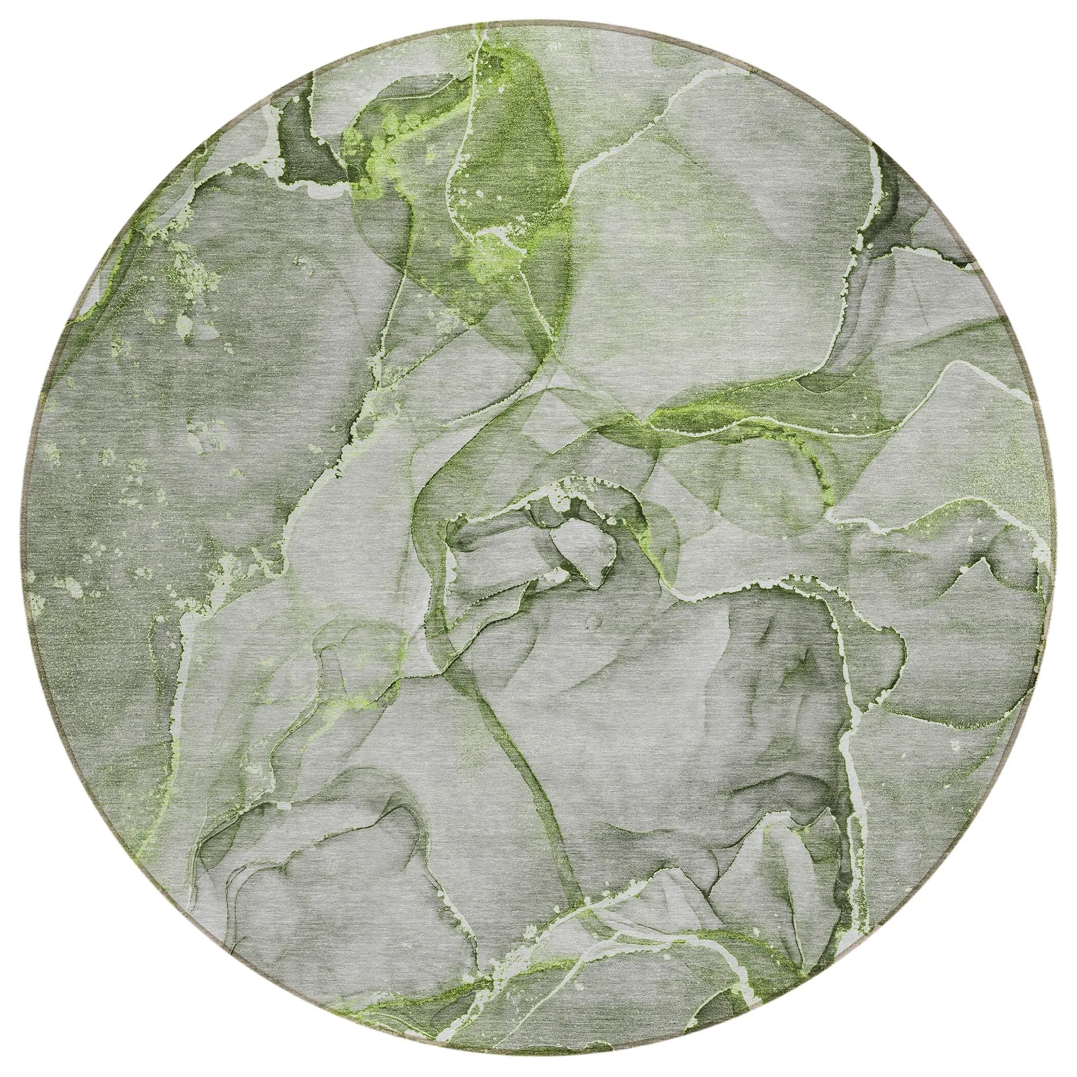 Machine Washable Indoor/ Outdoor Abstract Chantille Rug