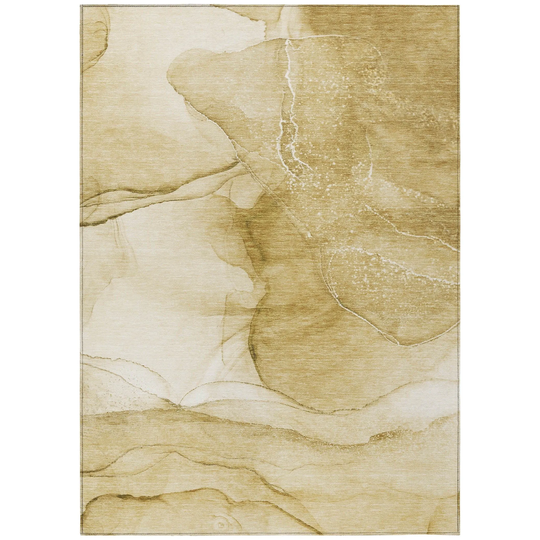 Machine Washable Indoor/ Outdoor Abstract Chantille Rug