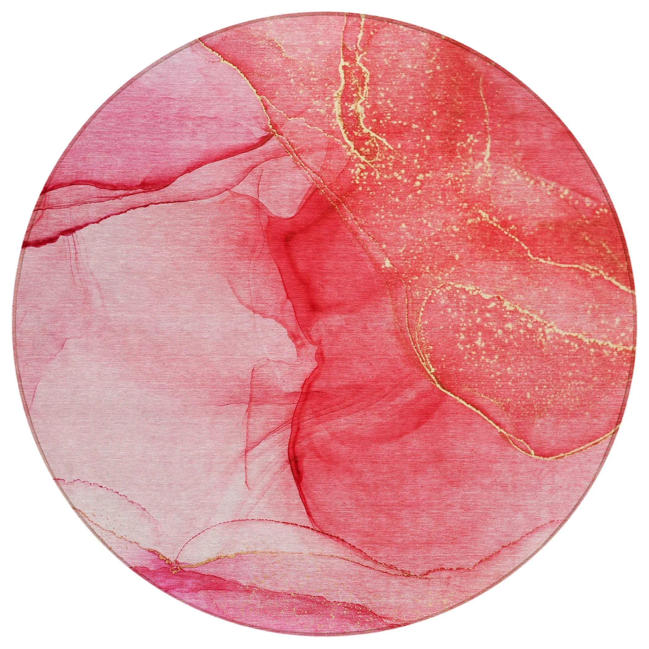 Machine Washable Indoor/ Outdoor Abstract Chantille Rug