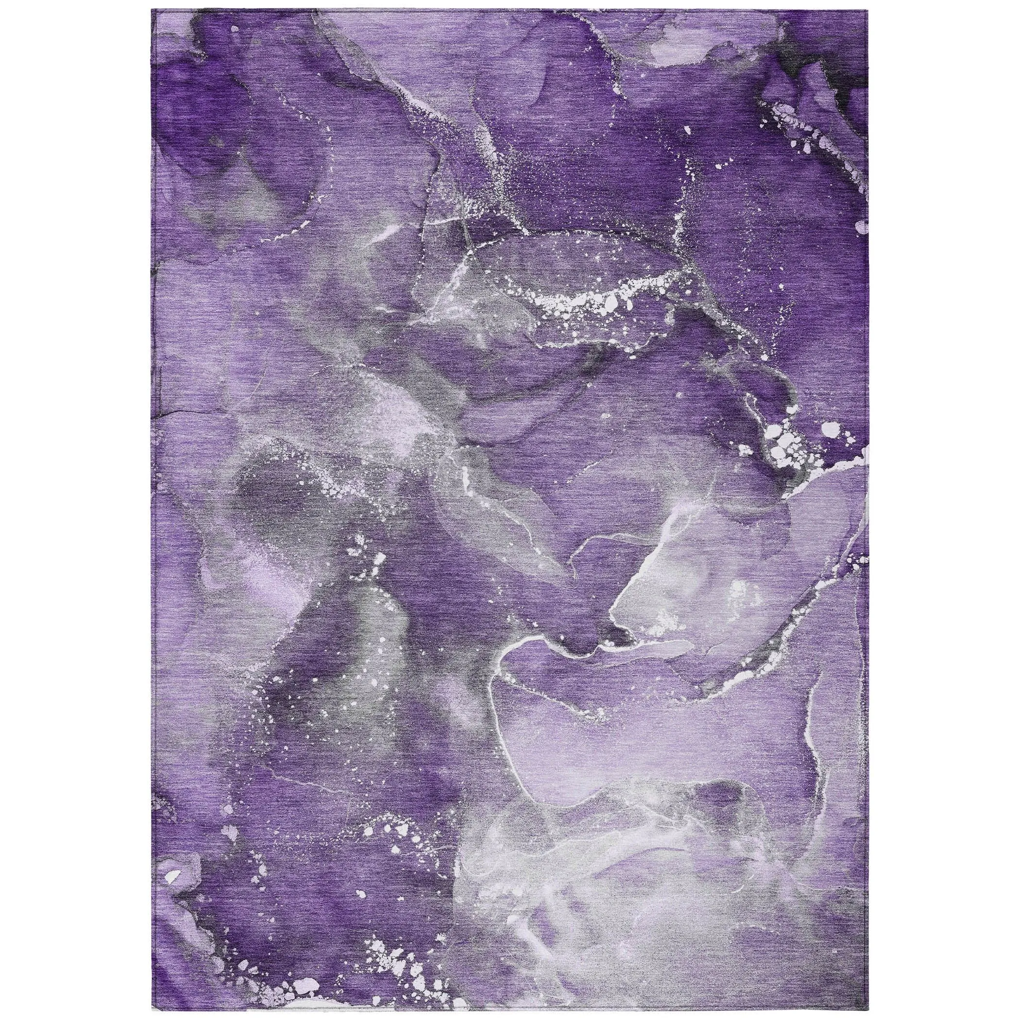 Machine Washable Indoor/ Outdoor Abstract Chantille Rug
