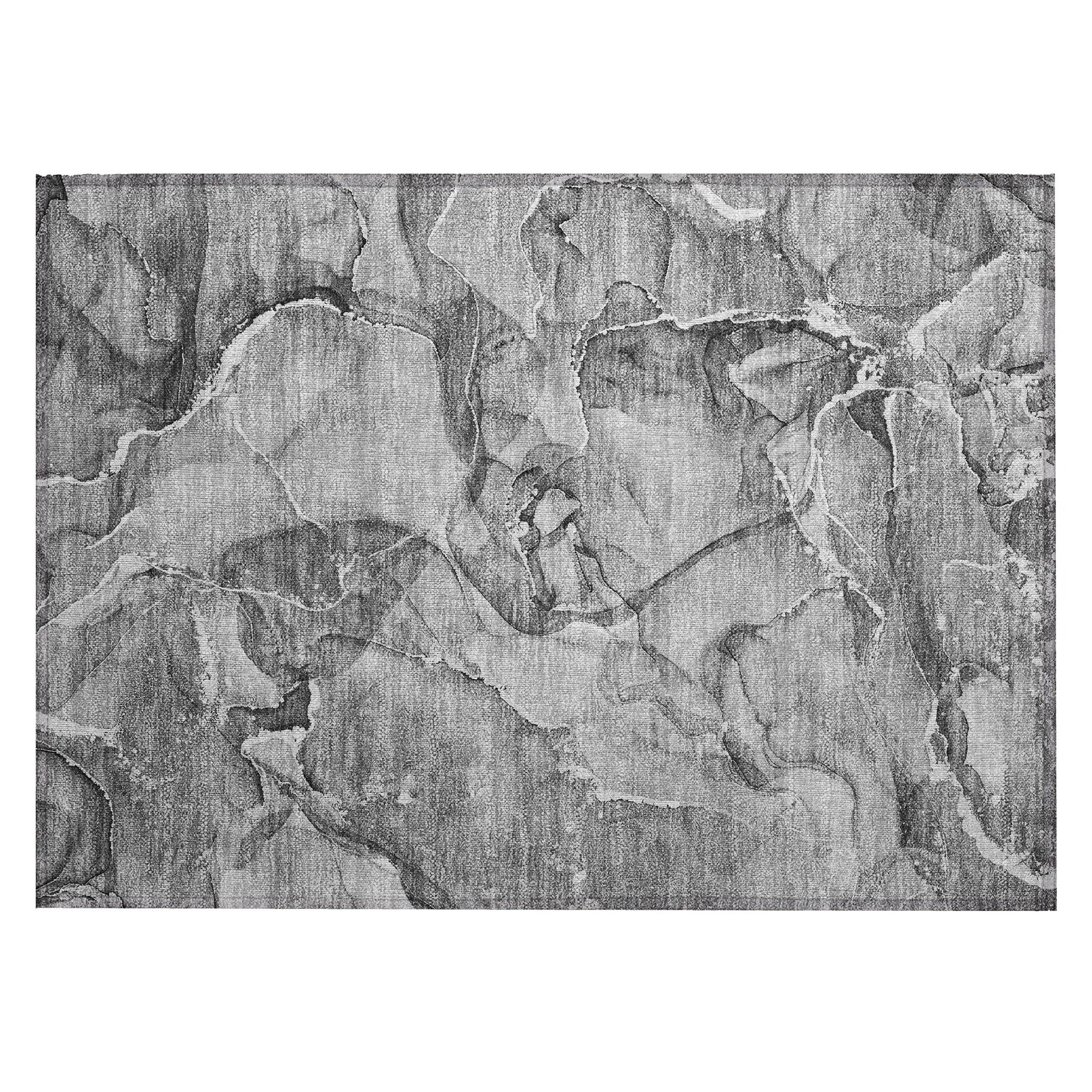 Machine Washable Indoor/ Outdoor Abstract Chantille Rug