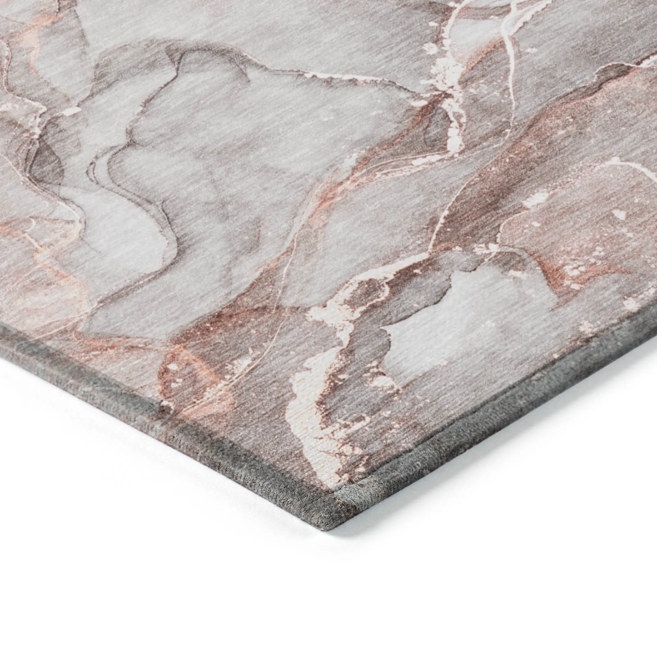 Machine Washable Indoor/ Outdoor Abstract Chantille Rug