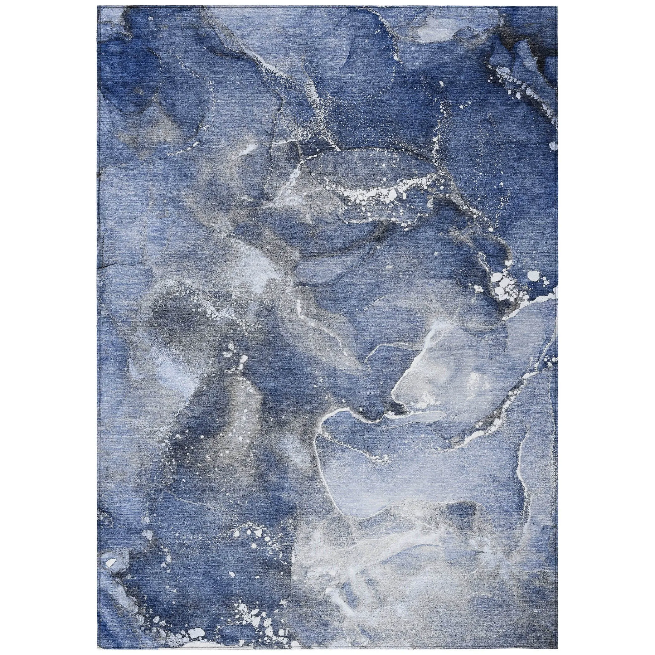 Machine Washable Indoor/ Outdoor Abstract Chantille Rug