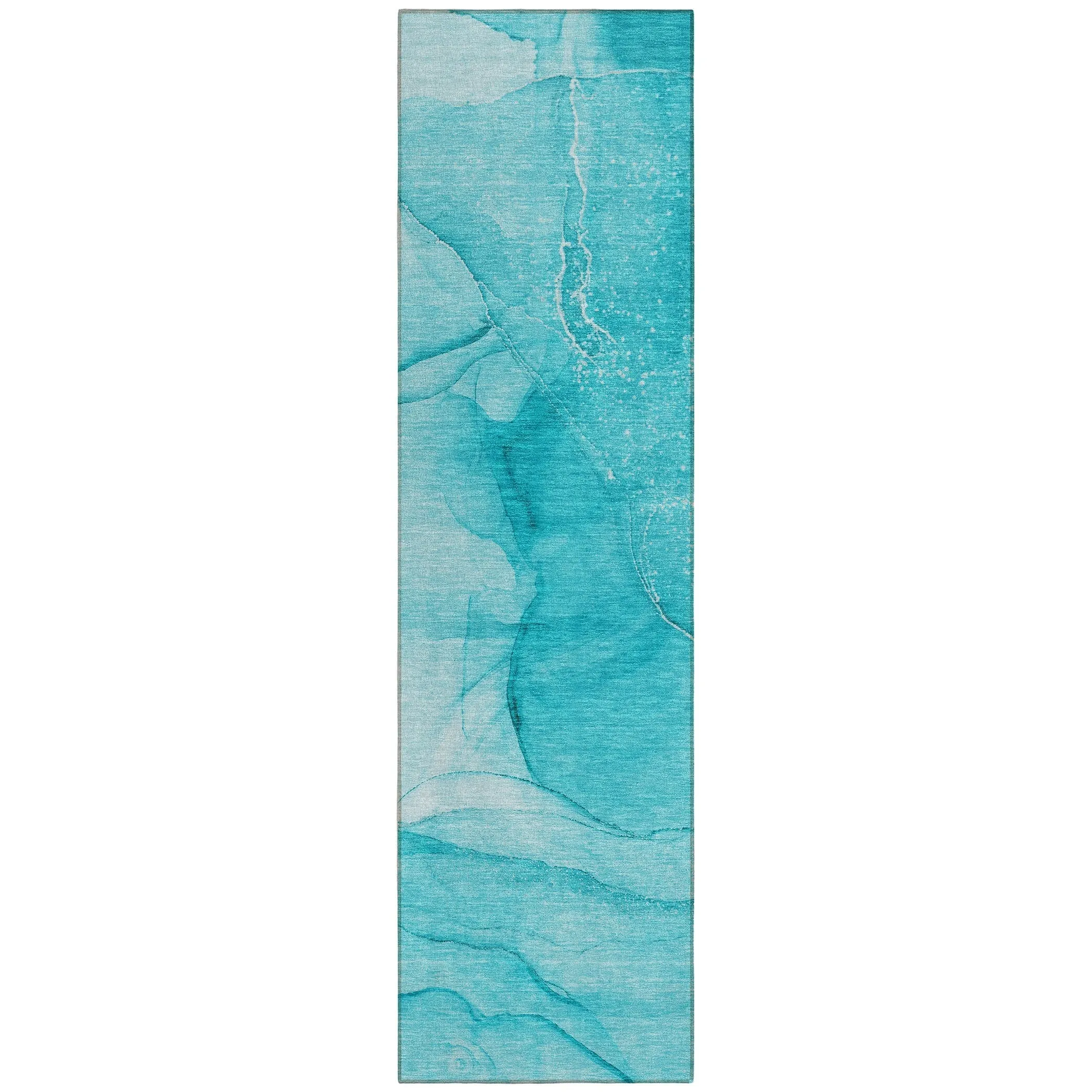 Machine Washable Indoor/ Outdoor Abstract Chantille Rug